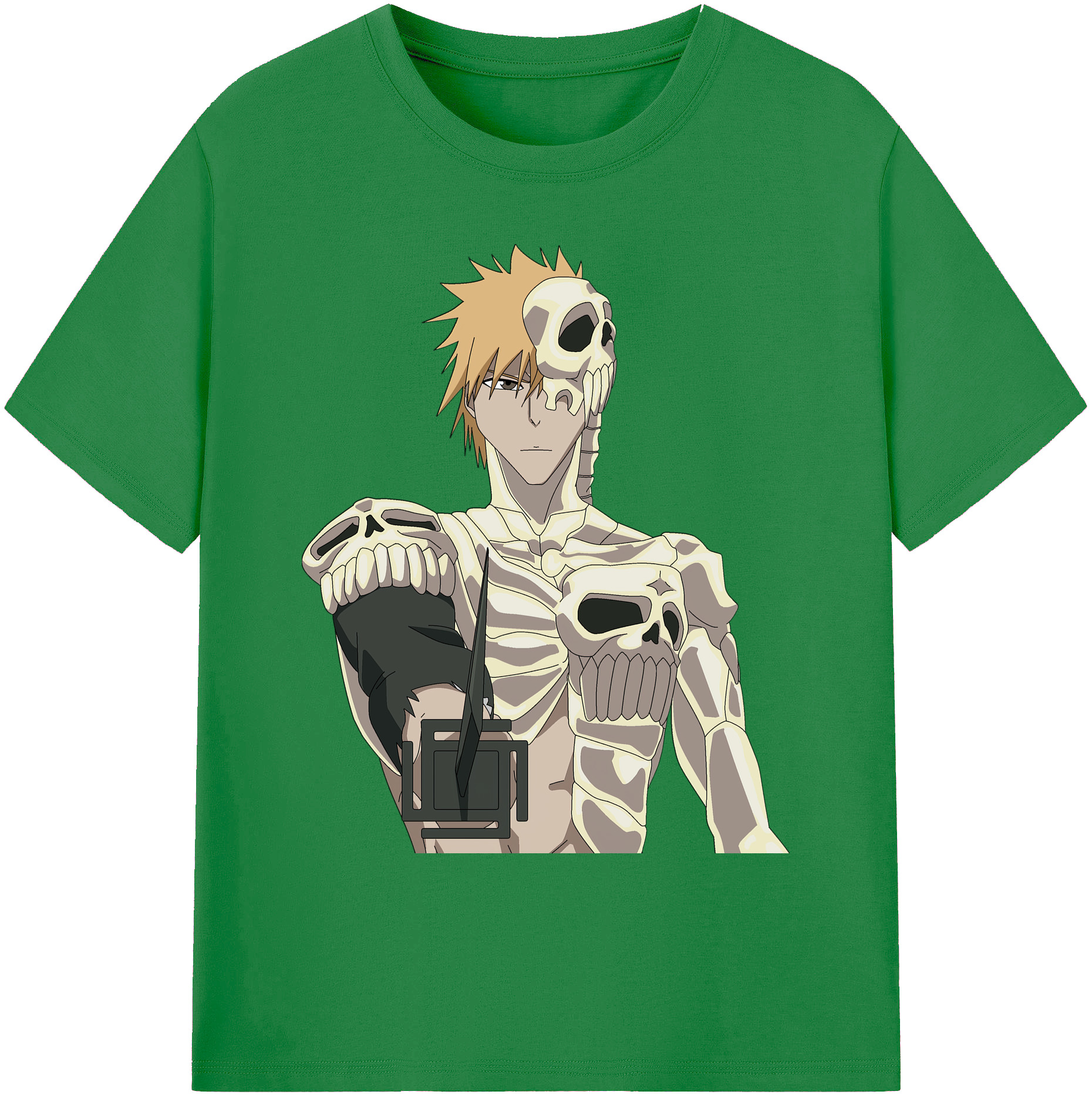 （画像用） ブリーチ 黒崎一護（くろさき いちご）BLEACH Kurosaki Ichigo 綿100％ メンズ半袖Tシャツ｜肌触りやわらか＆通気性