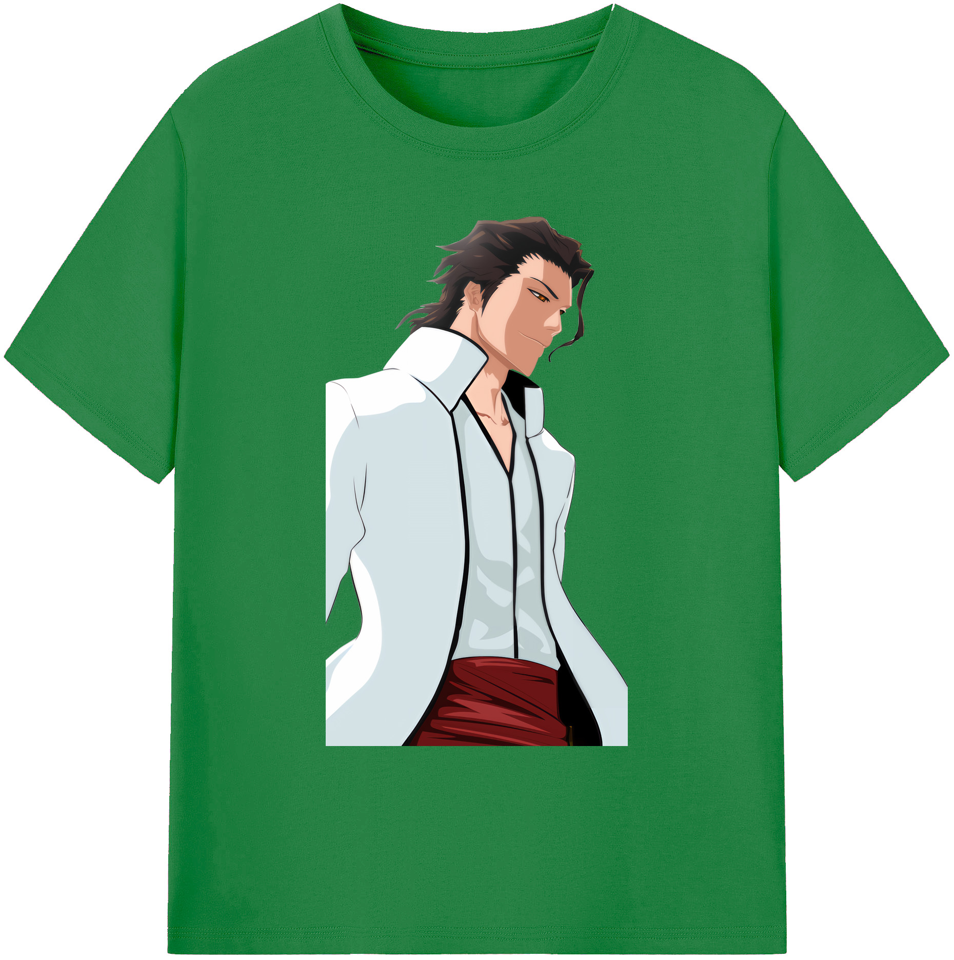 （画像用） ブリーチ 藍染 惣右介（あいぜん そうすけ） BLEACH Aizen Sousuke 綿100％ メンズ半袖Tシャツ｜肌触りやわらか＆通気性