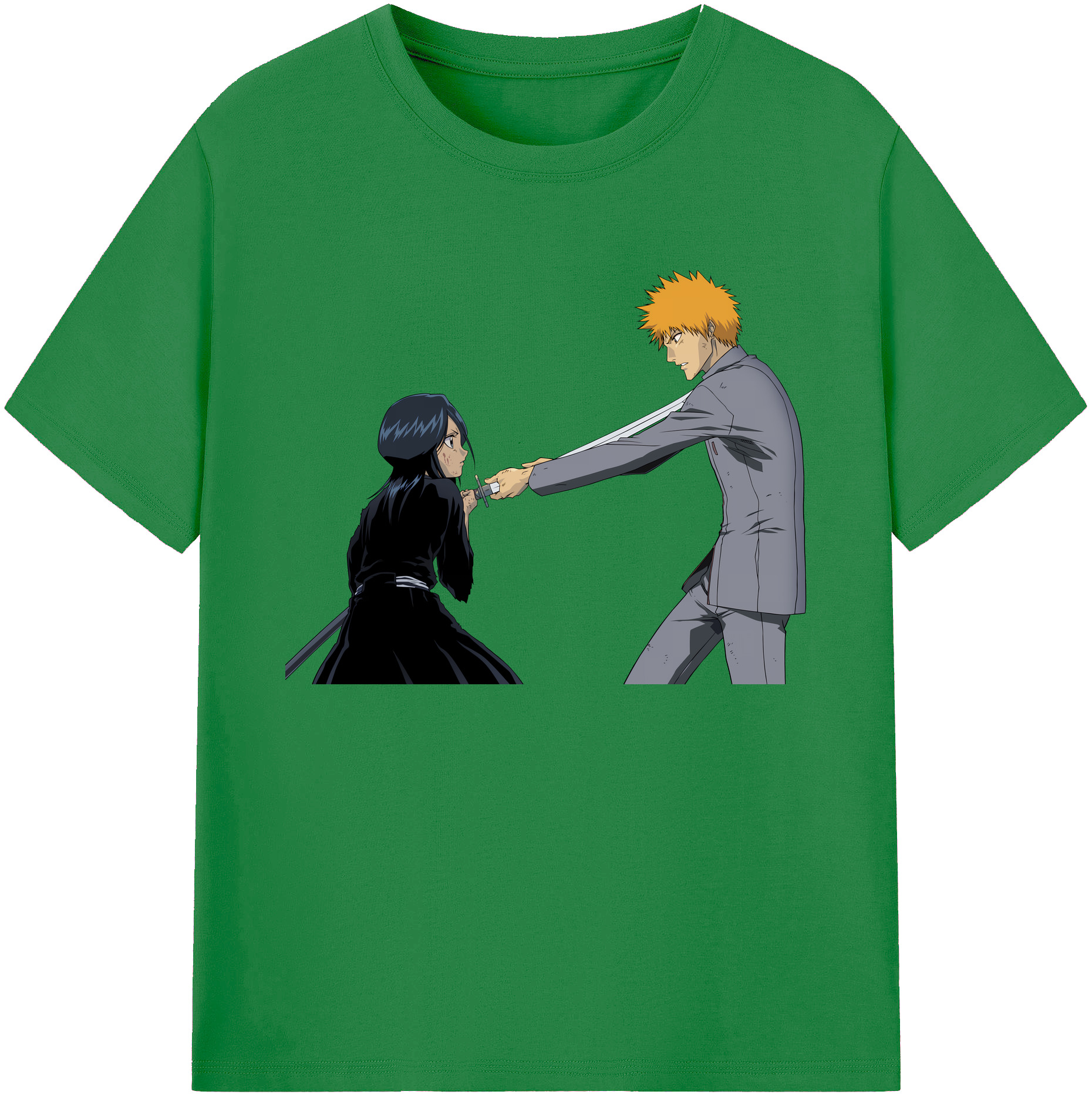 （画像用） ブリーチ 朽木ルキア BLEACH Kuchiki Rukia 綿100％ メンズ半袖Tシャツ｜肌触りやわらか＆通気性