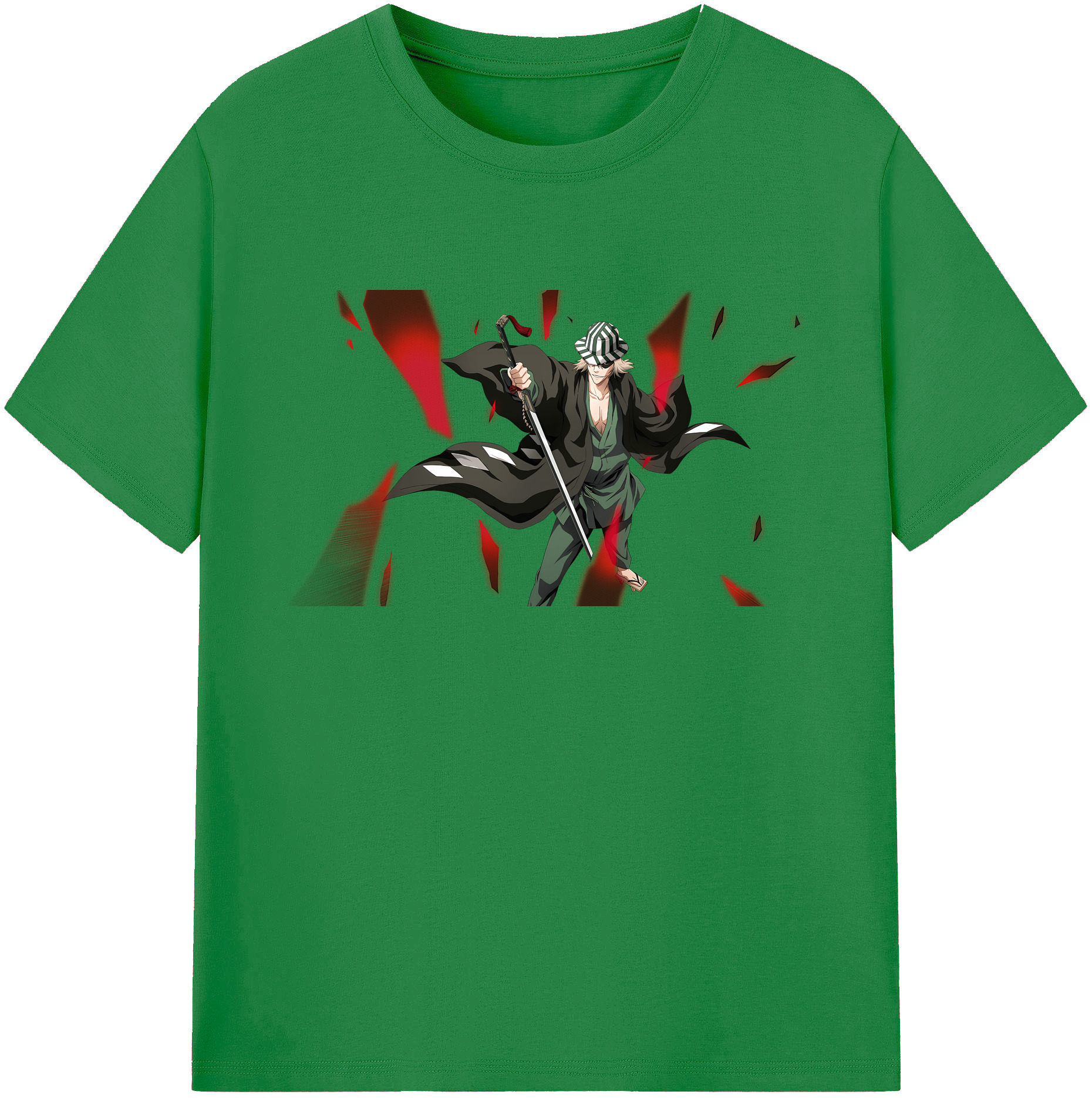 （画像用） "ブリーチ 浦原 喜助（うらはら きすけ） BLEACH Urahara Kisuke " 綿100％ メンズ半袖Tシャツ｜肌触りやわらか＆通気性