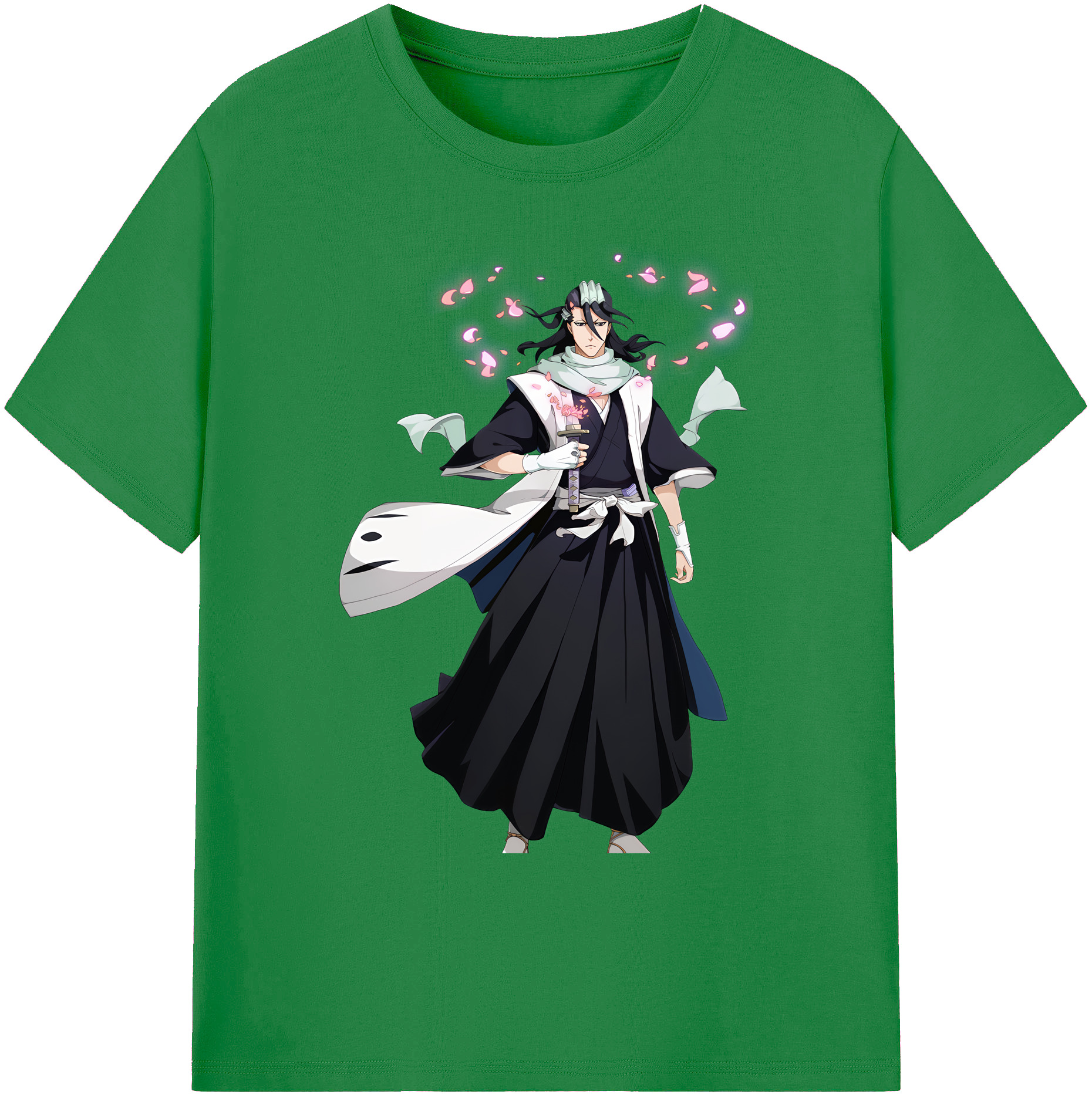 （画像用） ブリーチ くちき びゃくや BLEACH Kuchiki Byakuya 綿100％ メンズ半袖Tシャツ｜肌触りやわらか＆通気性