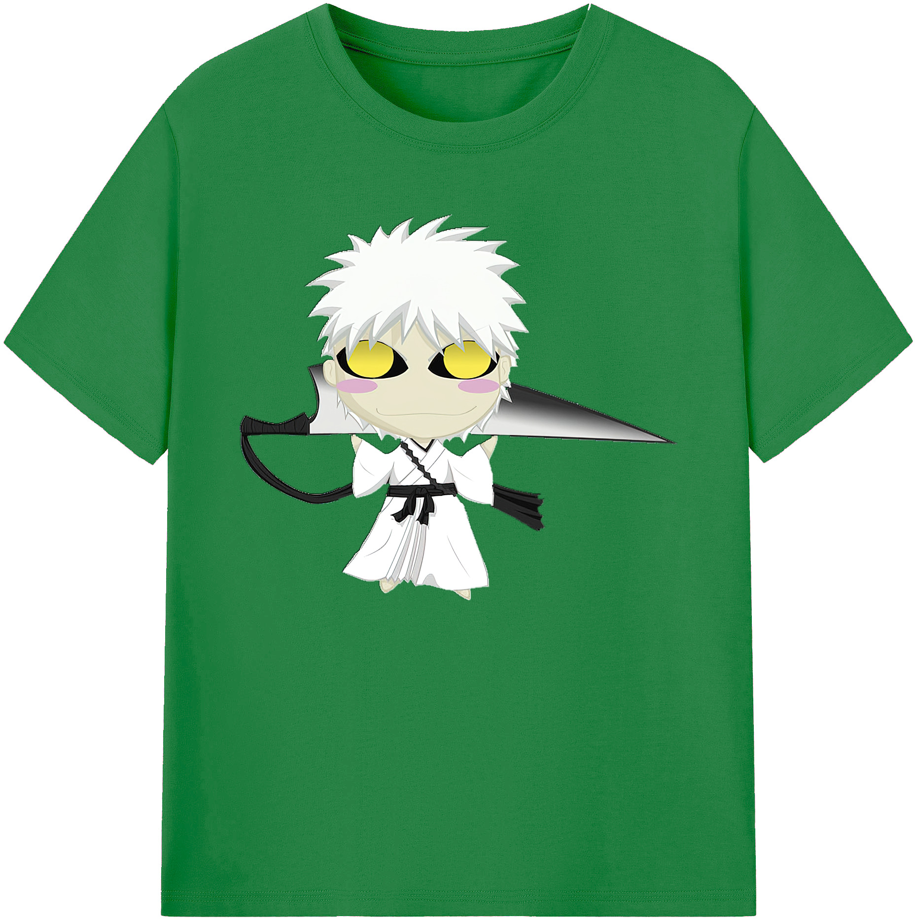 （画像用） ブリーチ 黒崎一護（くろさき いちご）BLEACH Kurosaki Ichigo 綿100％ メンズ半袖Tシャツ｜肌触りやわらか＆通気性