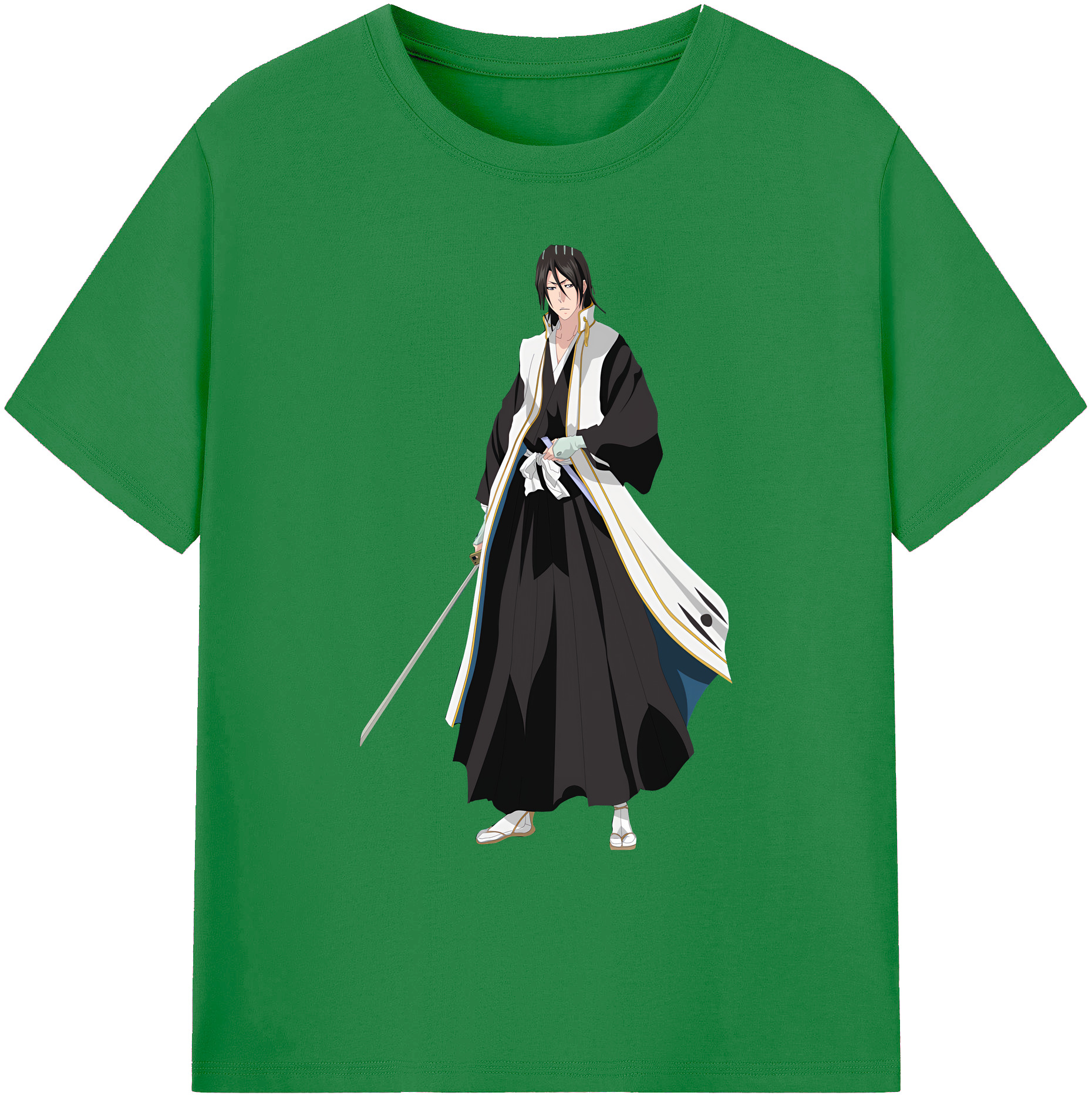 （画像用） ブリーチ くちき びゃくや BLEACH Kuchiki Byakuya 綿100％ メンズ半袖Tシャツ｜肌触りやわらか＆通気性