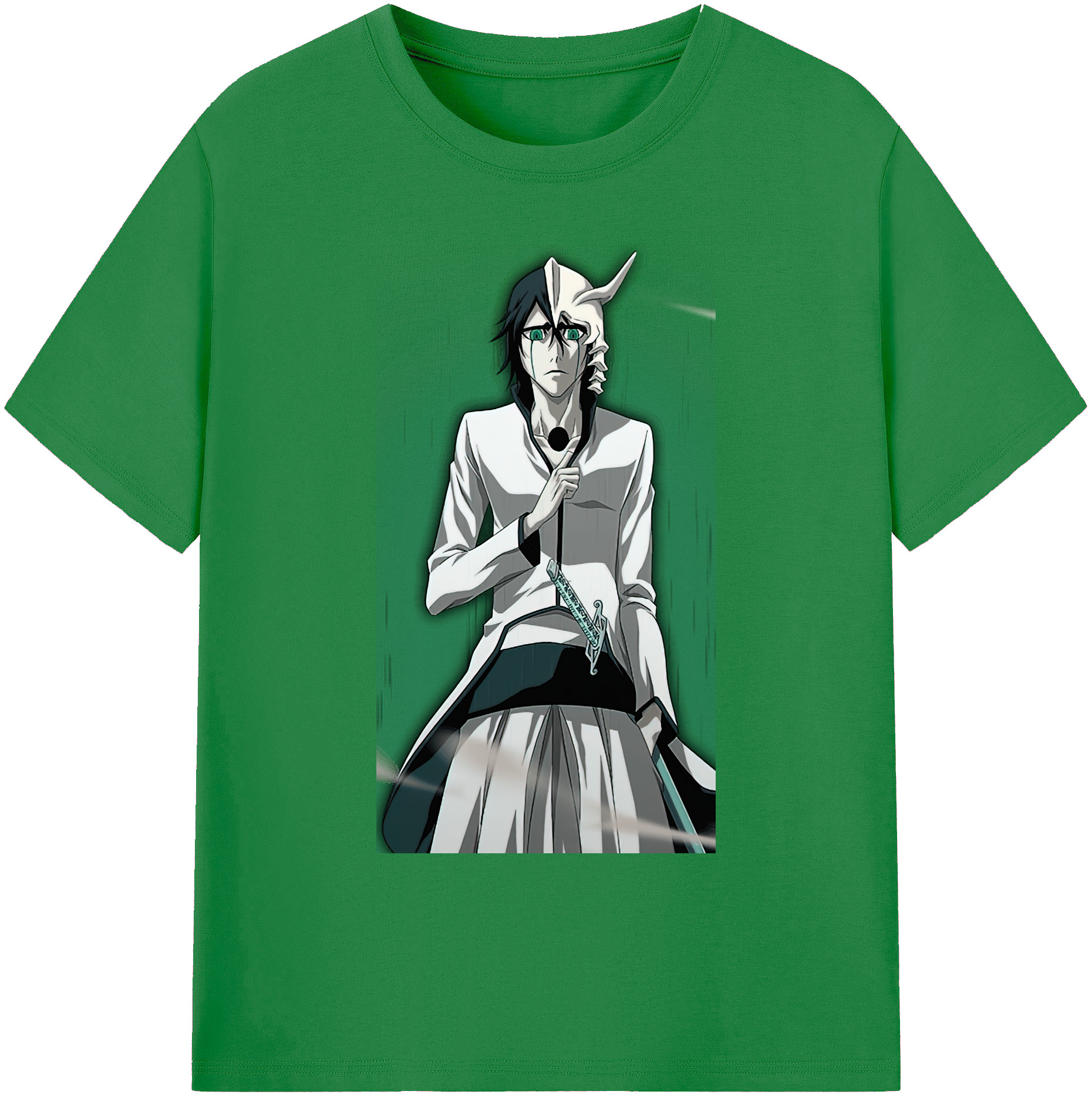 （画像用） ブリーチ ウルキオラ·シファー BLEACH Ulquiorra cifer 綿100％ メンズ半袖Tシャツ｜肌触りやわらか＆通気性