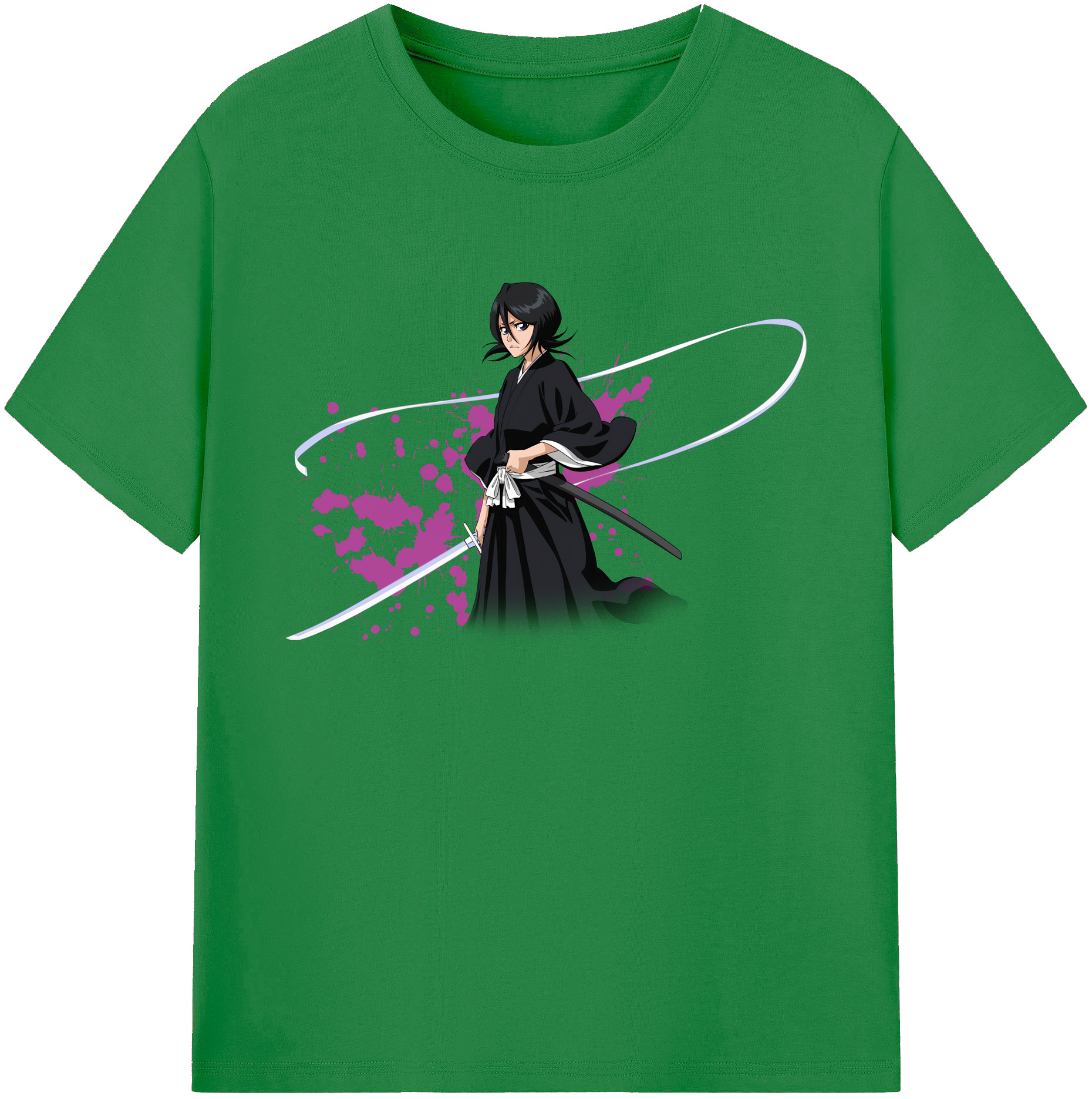 （画像用） ブリーチ 朽木ルキア BLEACH Kuchiki Rukia 綿100％ メンズ半袖Tシャツ｜肌触りやわらか＆通気性