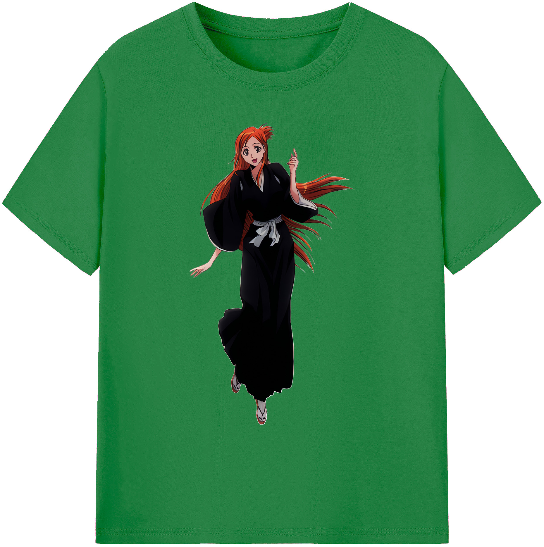 （画像用） ブリーチ 井上織姫（いのうえおりひめ） BLEACH Inoue Orihime 綿100％ メンズ半袖Tシャツ｜肌触りやわらか＆通気性