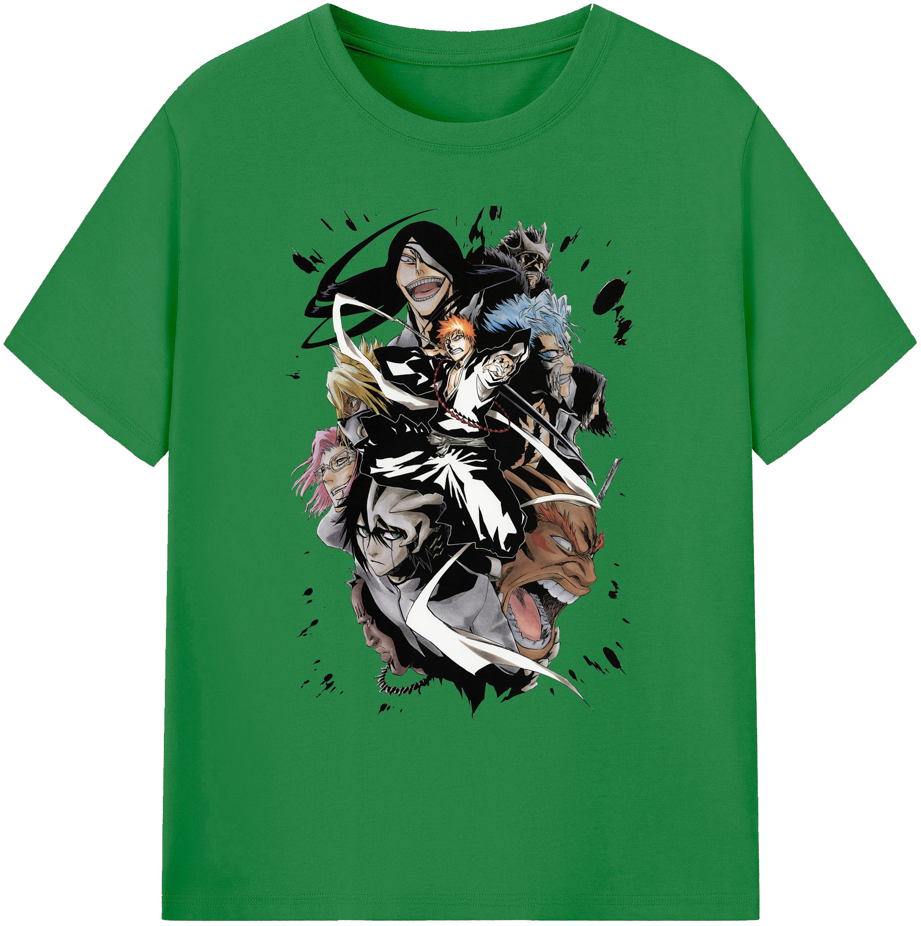 （画像用） ブリーチ 黒崎一護（くろさき いちご）BLEACH Kurosaki Ichigo 綿100％ メンズ半袖Tシャツ｜肌触りやわらか＆通気性