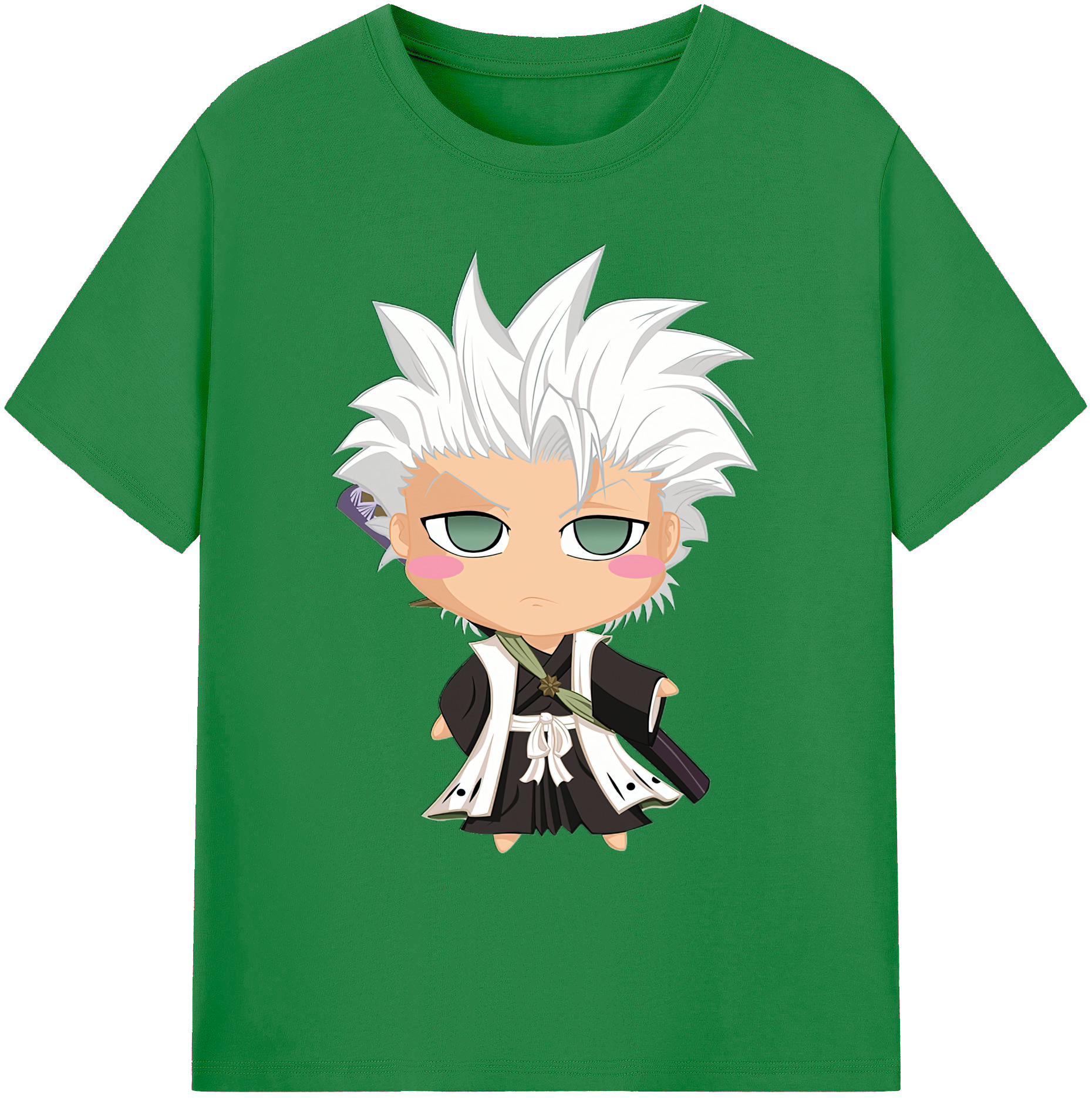 （画像用） ブリーチ 日番谷冬獅郎（ひつがや とうしろう） BLEACH Hitsugaya Toushirou 綿100％ メンズ半袖Tシャツ｜肌触りやわらか＆通気性