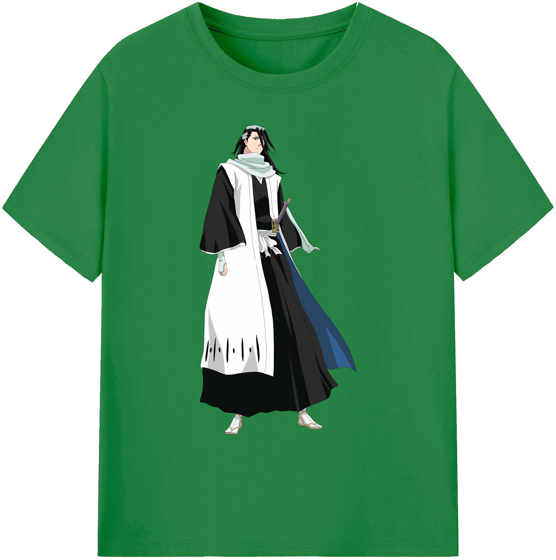 （画像用） ブリーチ くちき びゃくや BLEACH Kuchiki Byakuya 綿100％ メンズ半袖Tシャツ｜肌触りやわらか＆通気性