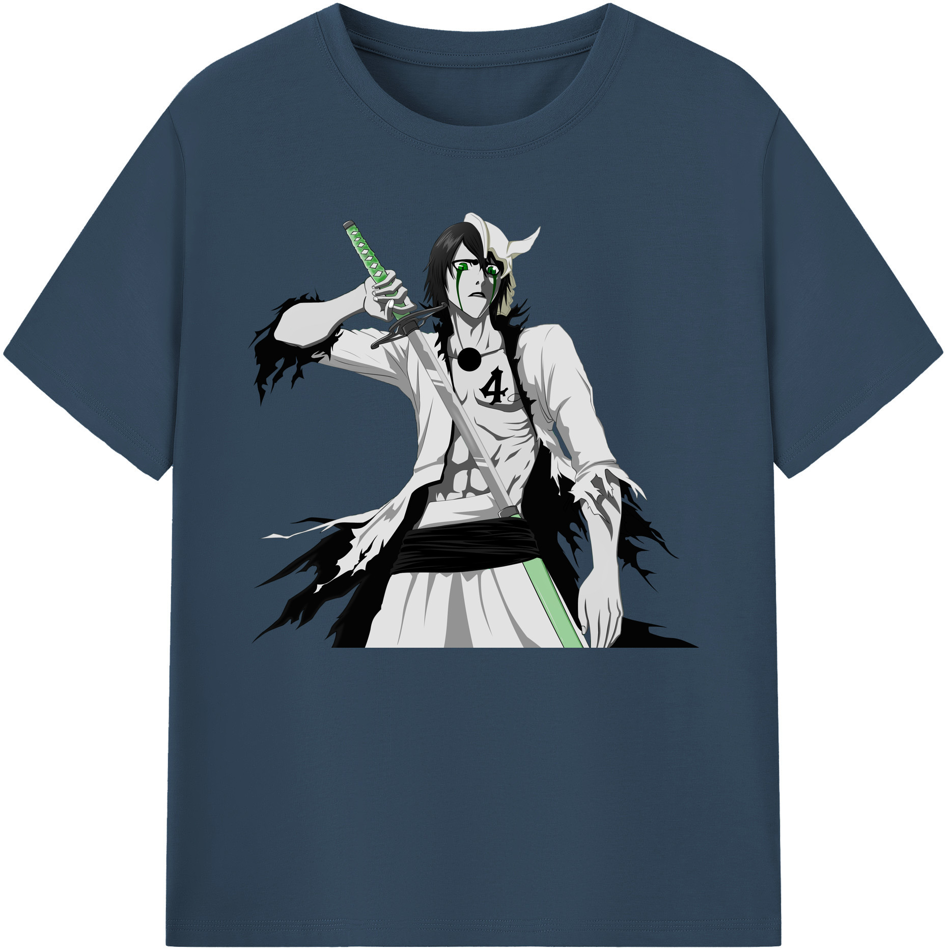 （画像用） ブリーチ ウルキオラ·シファー BLEACH Ulquiorra cifer 綿100％ メンズ半袖Tシャツ｜肌触りやわらか＆通気性