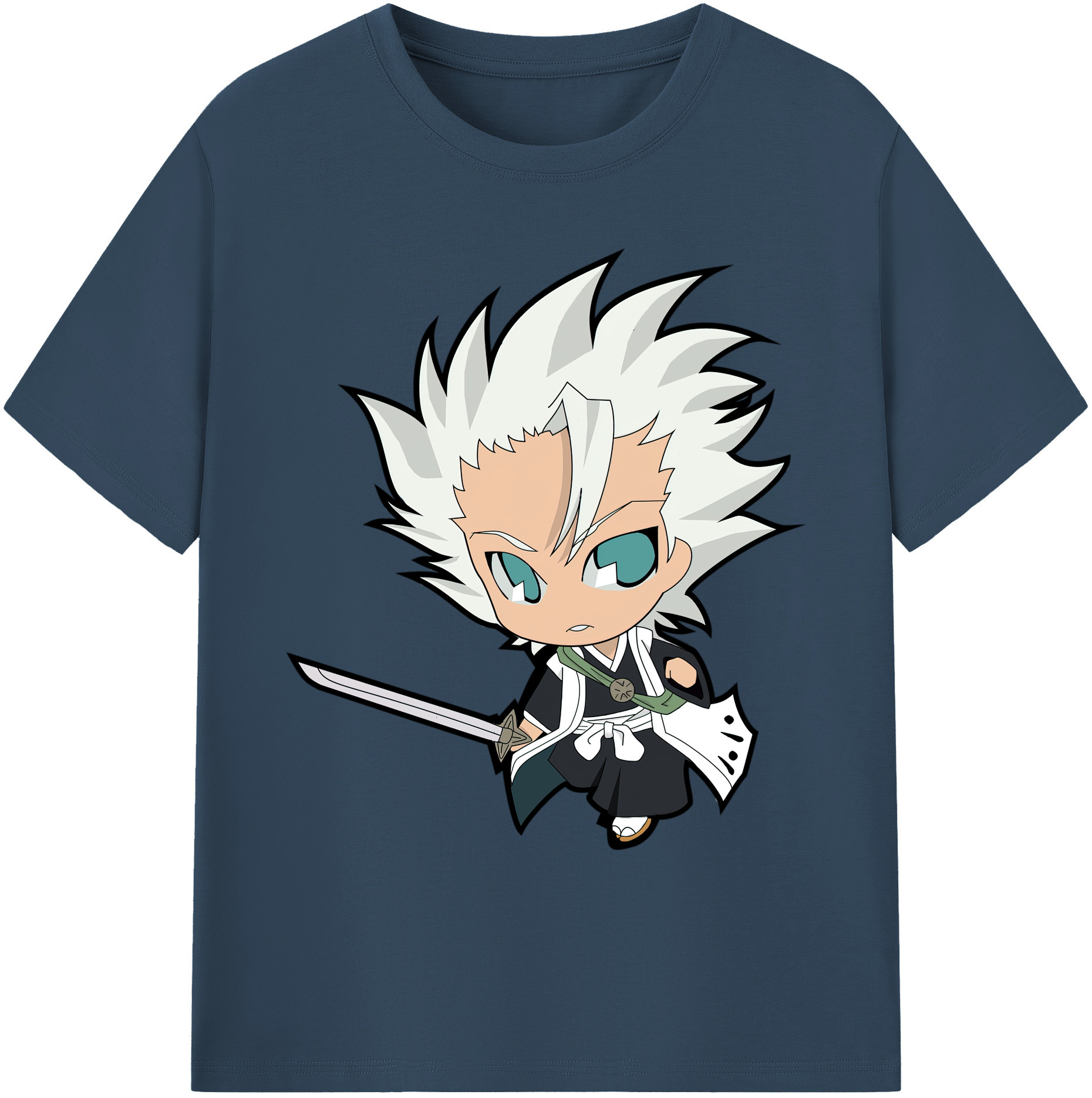 （画像用） ブリーチ 日番谷冬獅郎（ひつがや とうしろう） BLEACH Hitsugaya Toushirou 綿100％ メンズ半袖Tシャツ｜肌触りやわらか＆通気性
