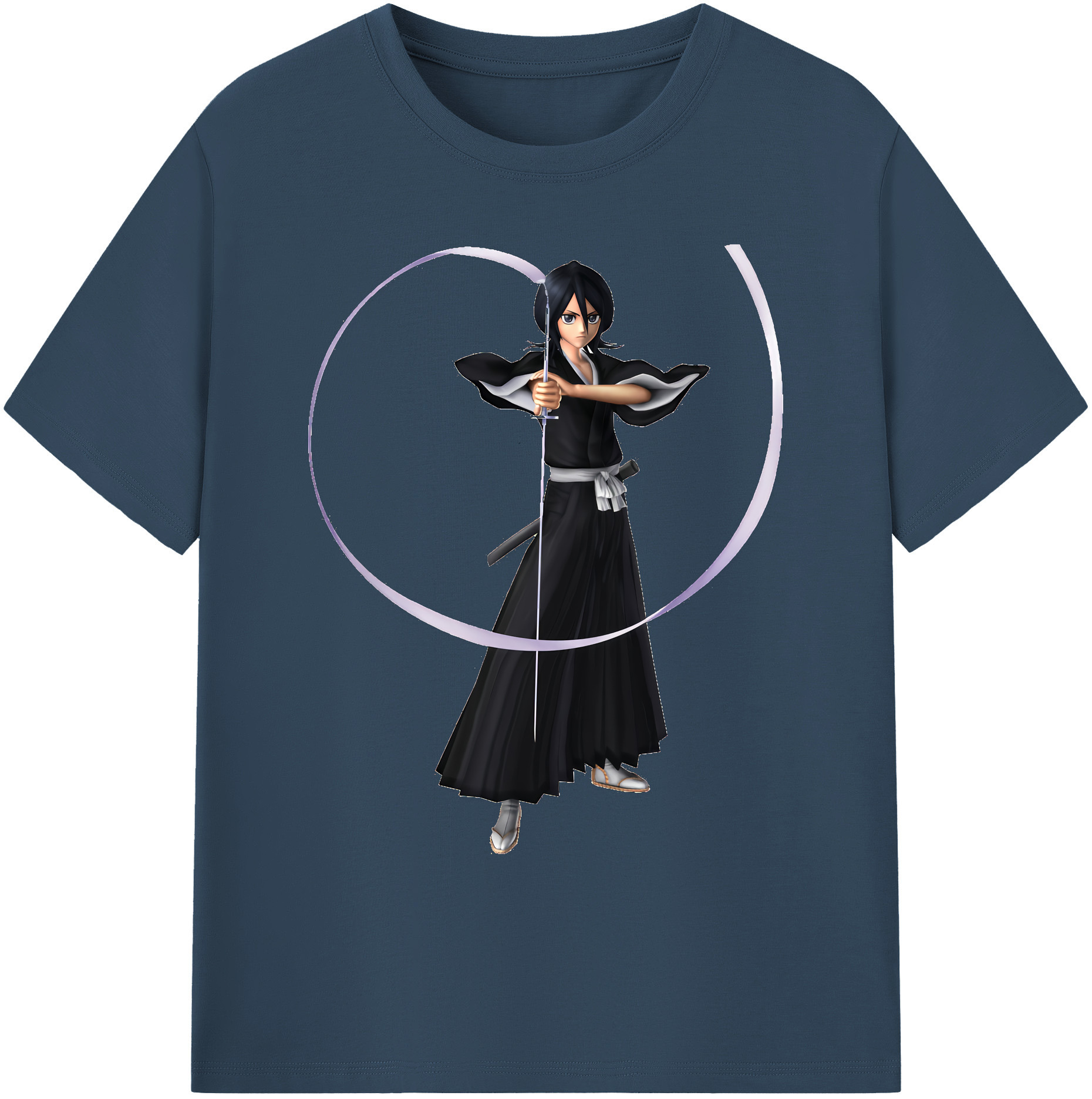 （画像用） ブリーチ 朽木ルキア BLEACH Kuchiki Rukia 綿100％ メンズ半袖Tシャツ｜肌触りやわらか＆通気性