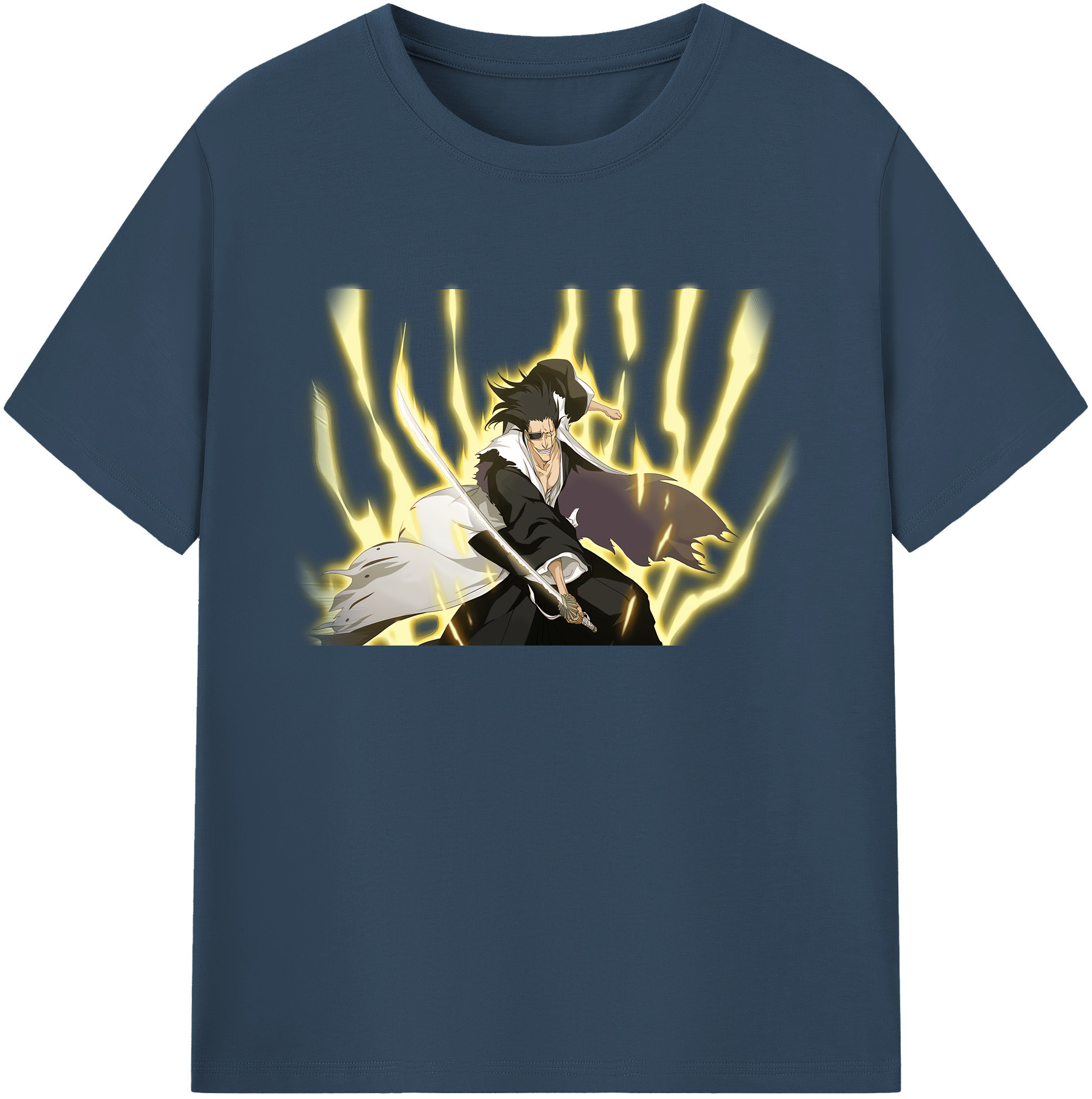 （画像用） ブリーチ ざらき けんぱち BLEACH Zaraki Kenpachi 綿100％ メンズ半袖Tシャツ｜肌触りやわらか＆通気性