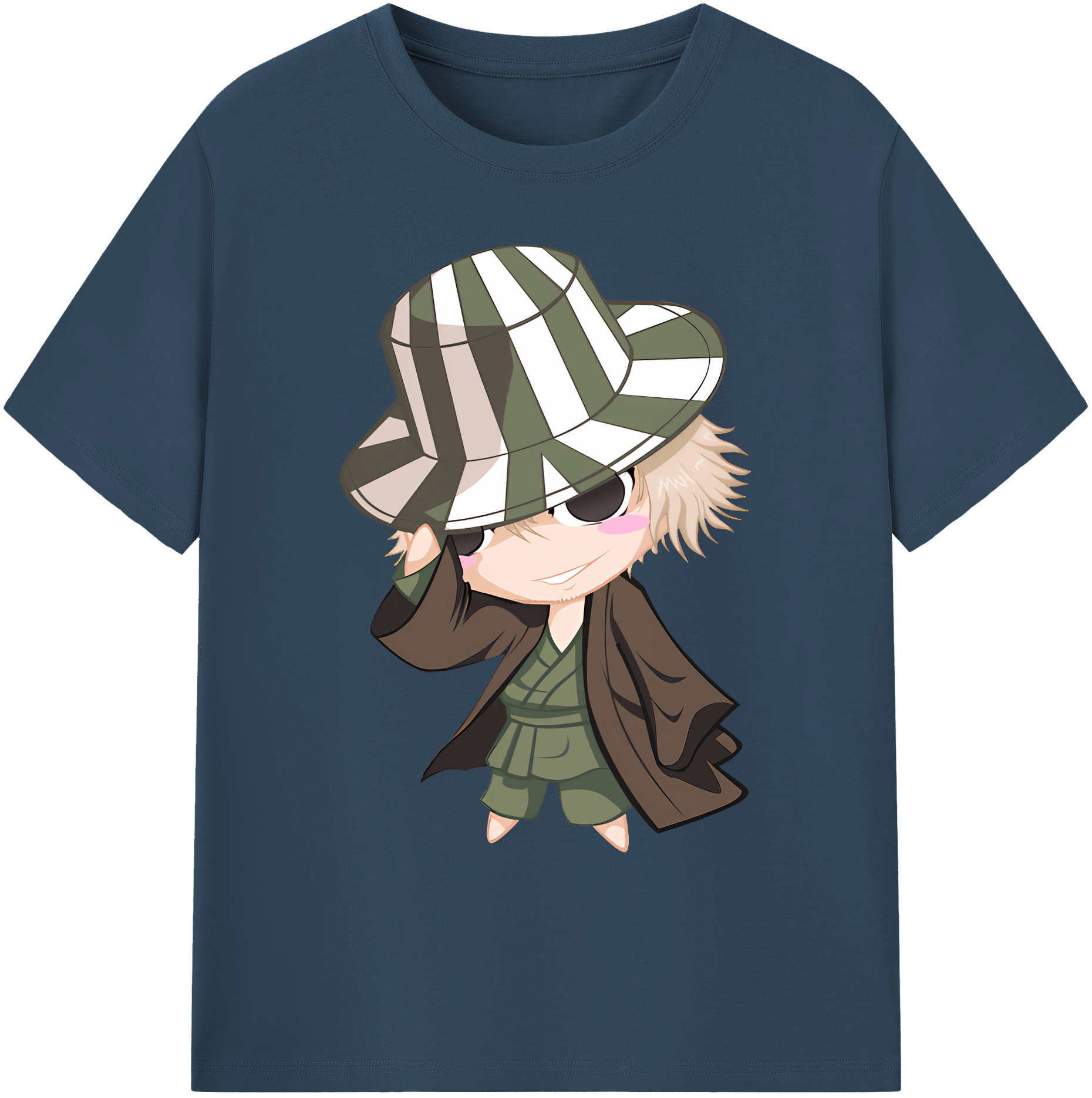 （画像用） "ブリーチ 浦原 喜助（うらはら きすけ） BLEACH Urahara Kisuke " 綿100％ メンズ半袖Tシャツ｜肌触りやわらか＆通気性