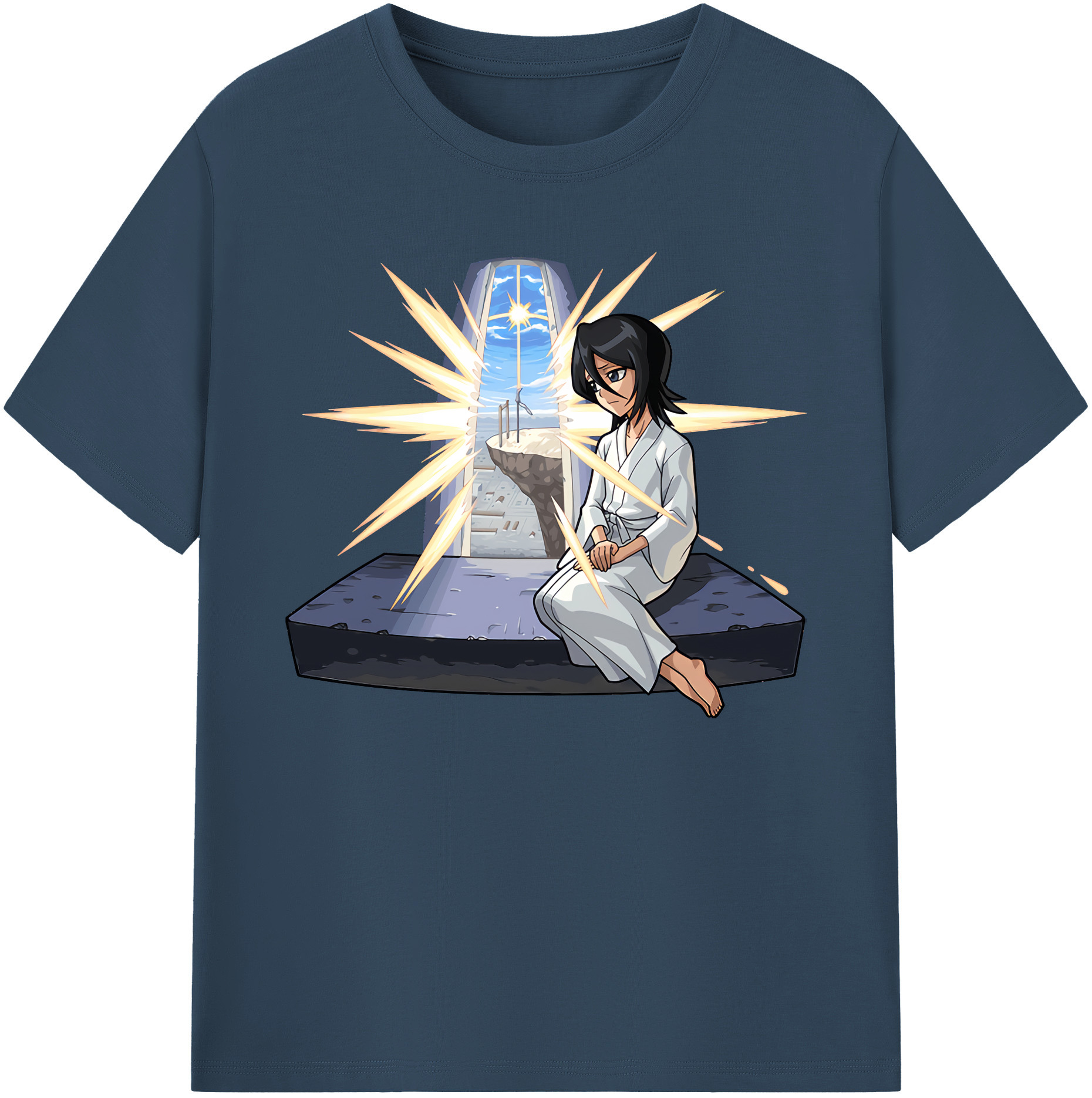 （画像用） ブリーチ 朽木ルキア BLEACH Kuchiki Rukia 綿100％ メンズ半袖Tシャツ｜肌触りやわらか＆通気性