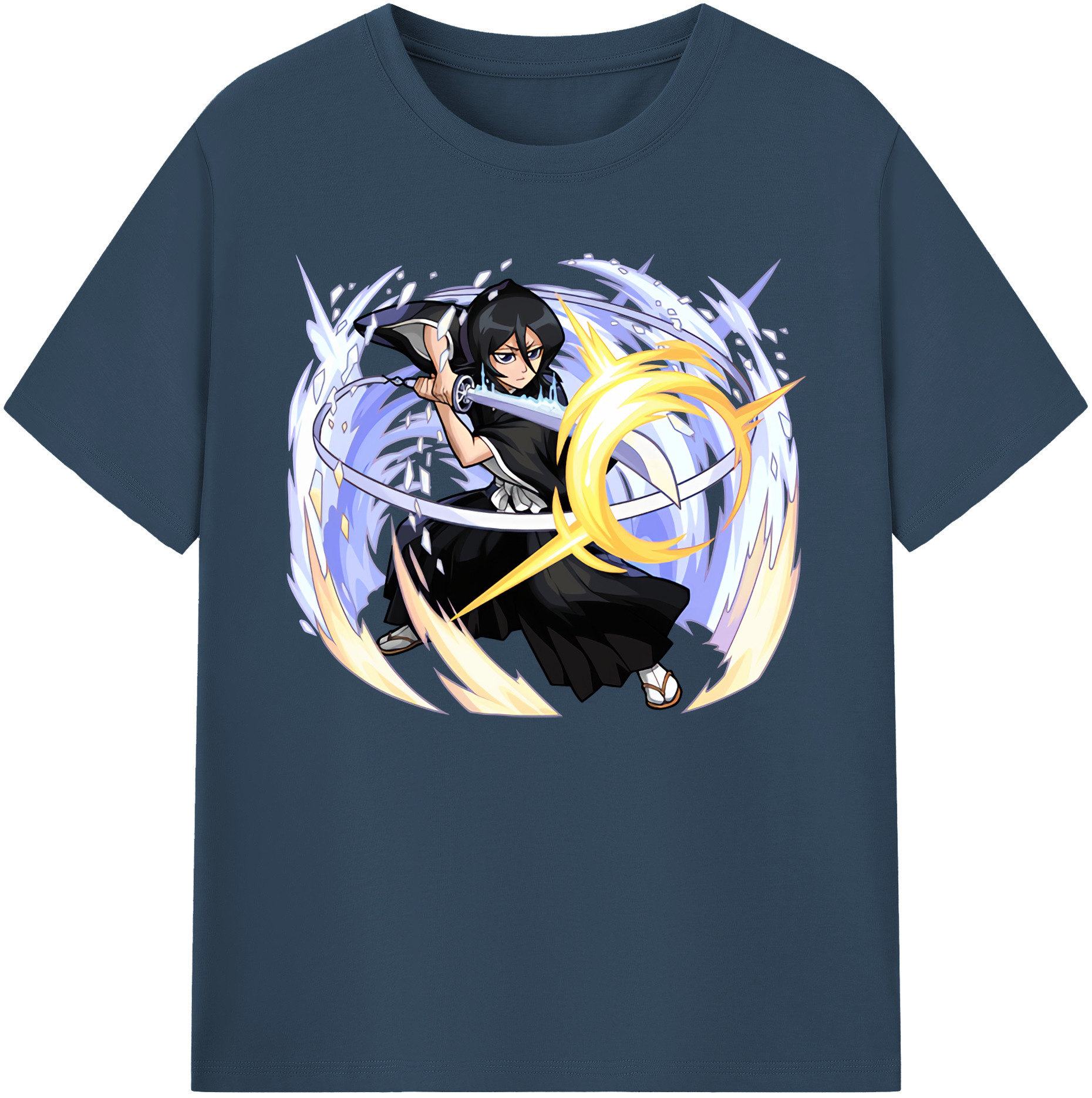 （画像用） ブリーチ 朽木ルキア BLEACH Kuchiki Rukia 綿100％ メンズ半袖Tシャツ｜肌触りやわらか＆通気性