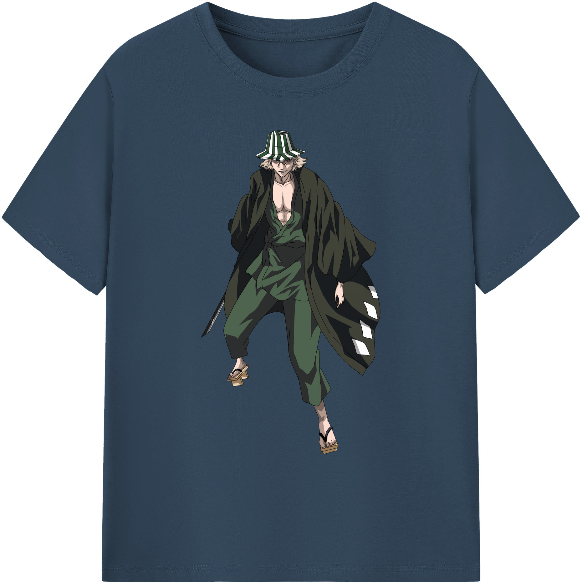 （画像用） "ブリーチ 浦原 喜助（うらはら きすけ） BLEACH Urahara Kisuke " 綿100％ メンズ半袖Tシャツ｜肌触りやわらか＆通気性