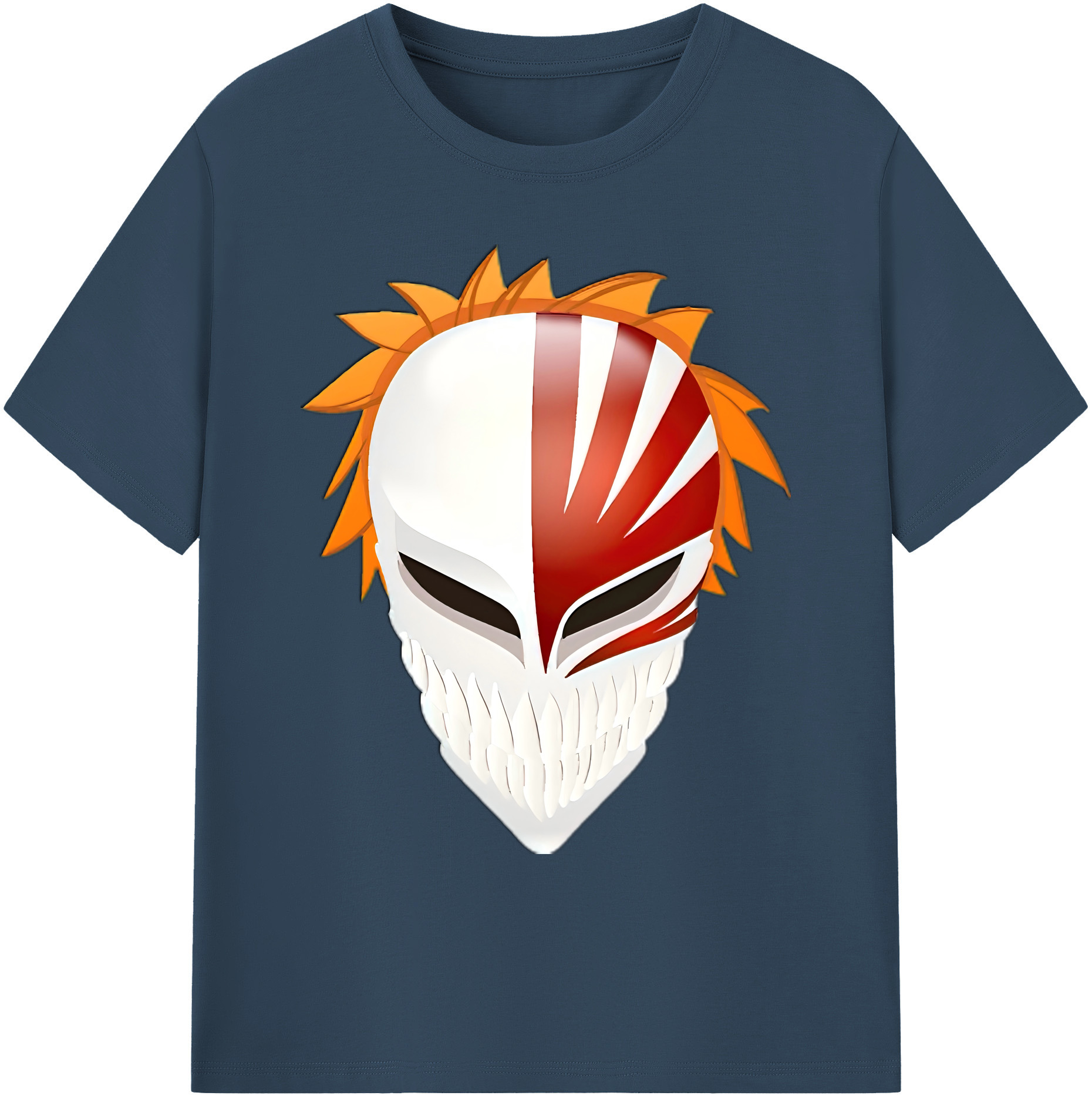 （画像用） ブリーチ 黒崎一護（くろさき いちご）BLEACH Kurosaki Ichigo 綿100％ メンズ半袖Tシャツ｜肌触りやわらか＆通気性