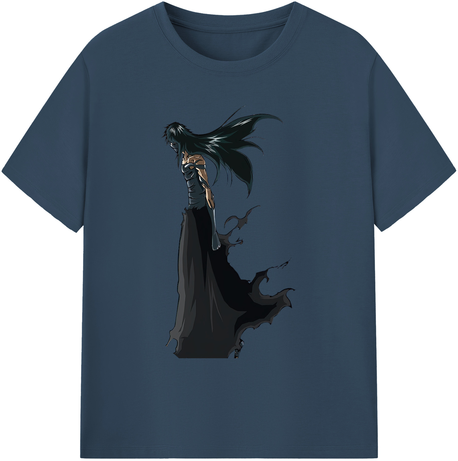 （画像用） ブリーチ 黒崎一護（くろさき いちご）BLEACH Kurosaki Ichigo 綿100％ メンズ半袖Tシャツ｜肌触りやわらか＆通気性
