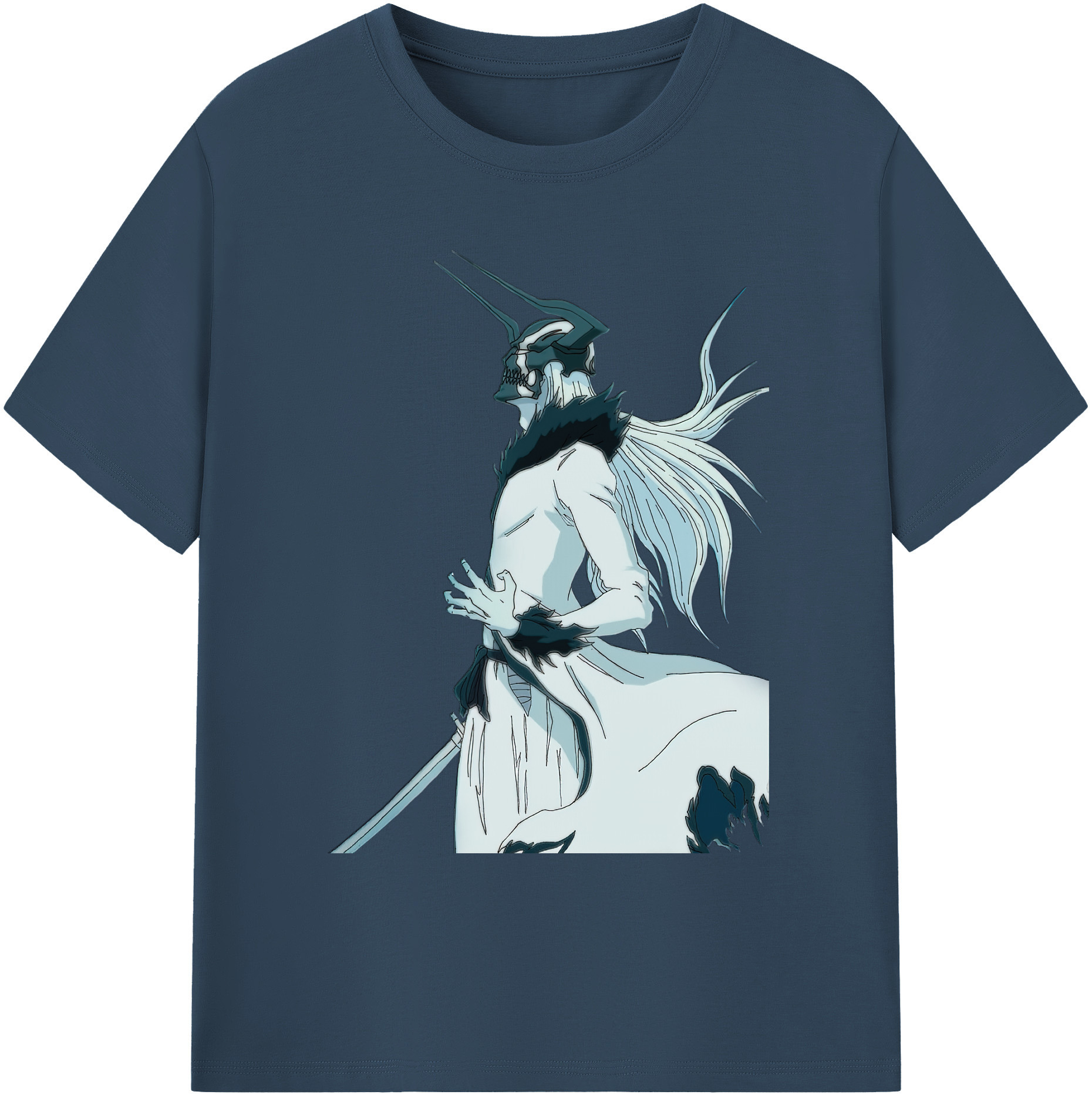 （画像用） ブリーチ 黒崎一護（くろさき いちご）BLEACH Kurosaki Ichigo 綿100％ メンズ半袖Tシャツ｜肌触りやわらか＆通気性
