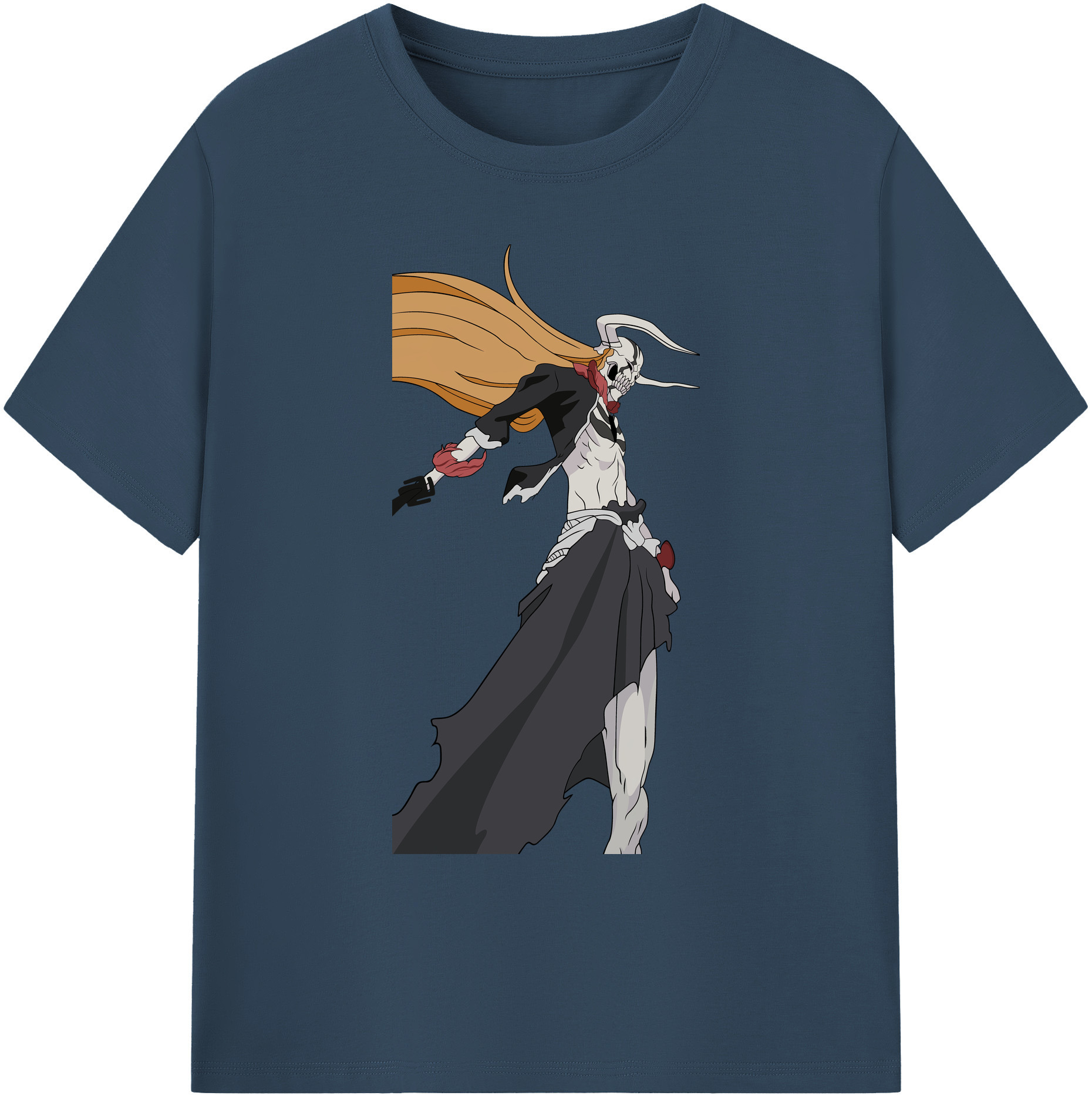 （画像用） ブリーチ 黒崎一護（くろさき いちご）BLEACH Kurosaki Ichigo 綿100％ メンズ半袖Tシャツ｜肌触りやわらか＆通気性