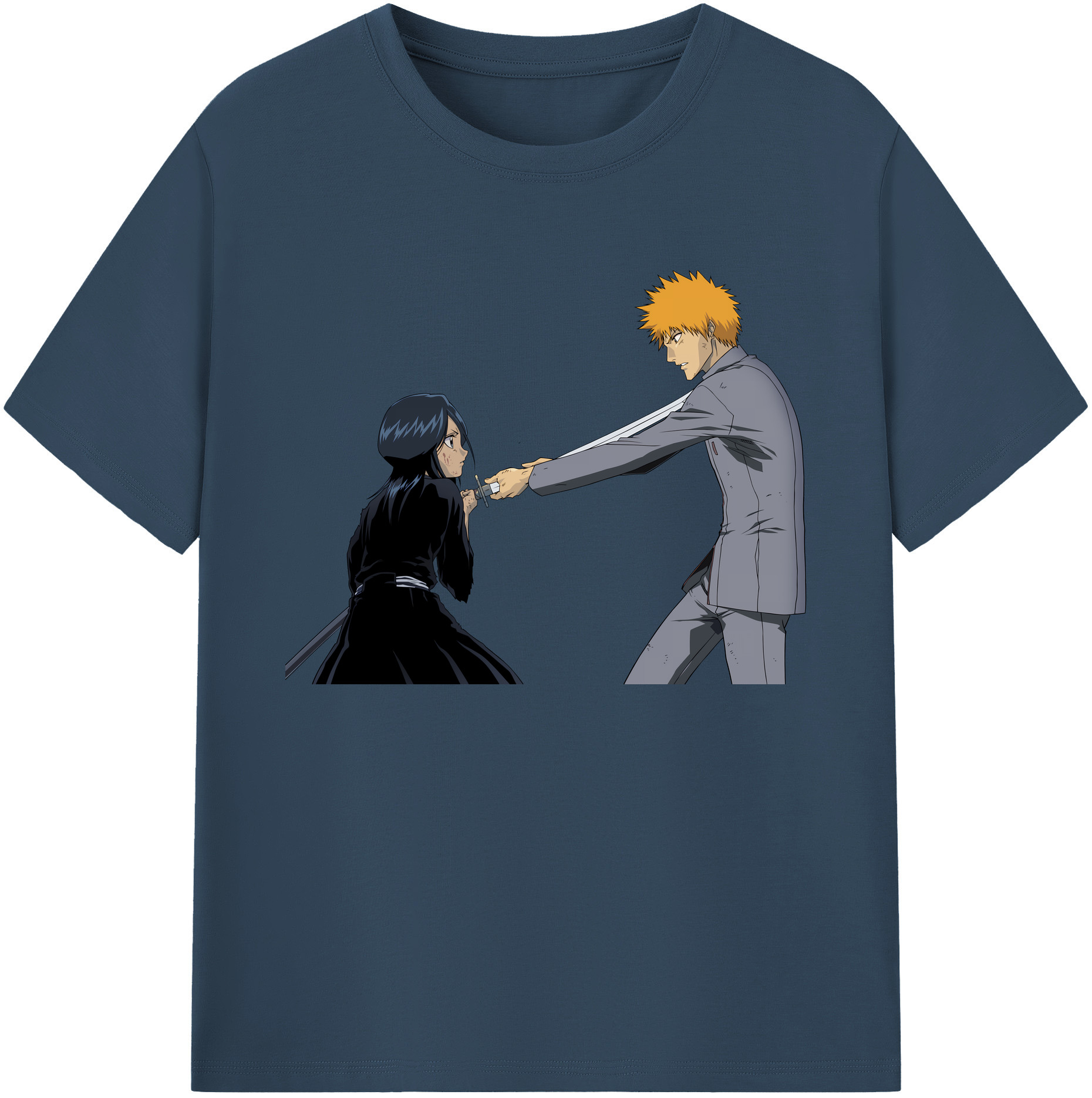 （画像用） ブリーチ 朽木ルキア BLEACH Kuchiki Rukia 綿100％ メンズ半袖Tシャツ｜肌触りやわらか＆通気性