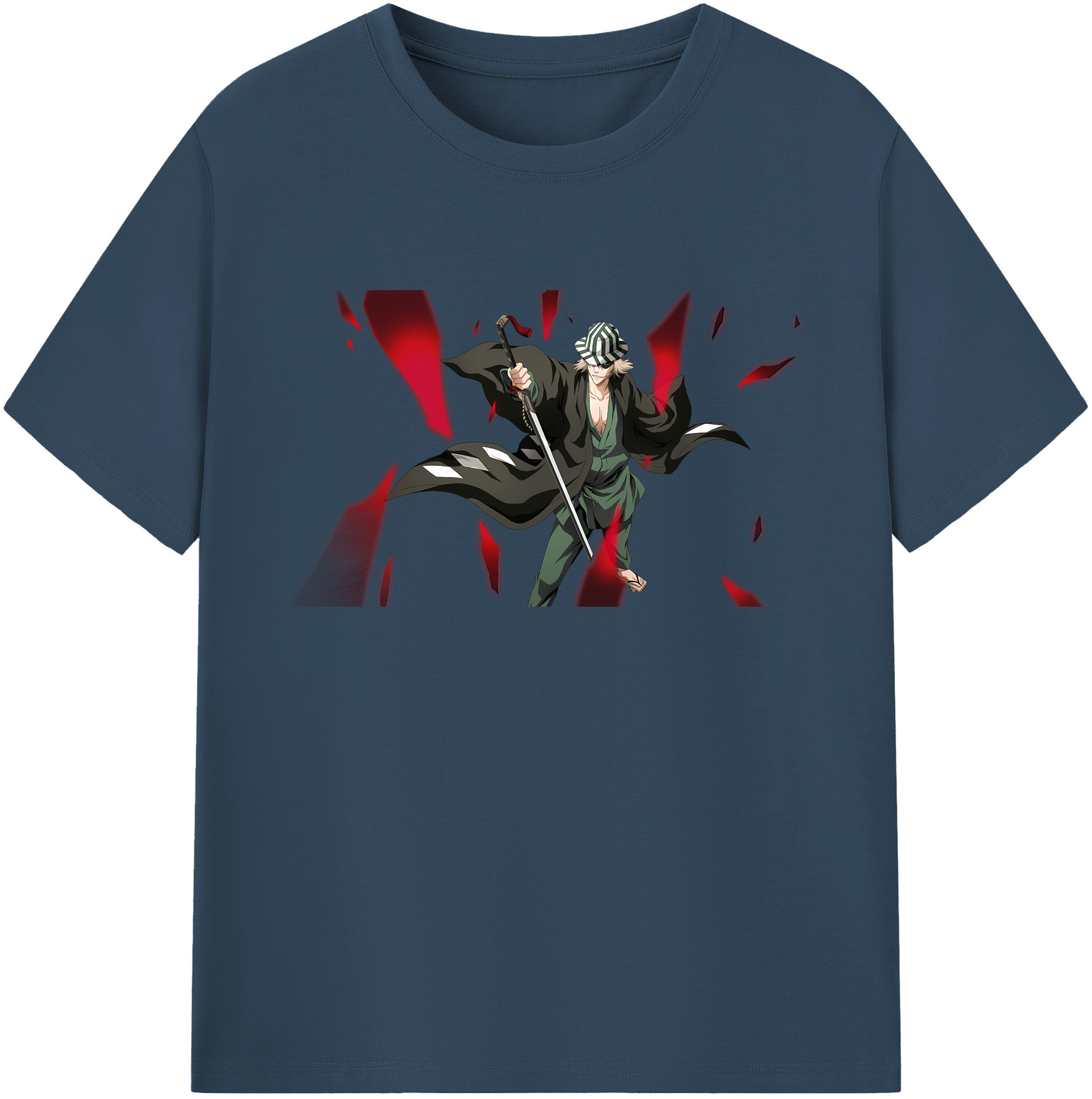 （画像用） "ブリーチ 浦原 喜助（うらはら きすけ） BLEACH Urahara Kisuke " 綿100％ メンズ半袖Tシャツ｜肌触りやわらか＆通気性