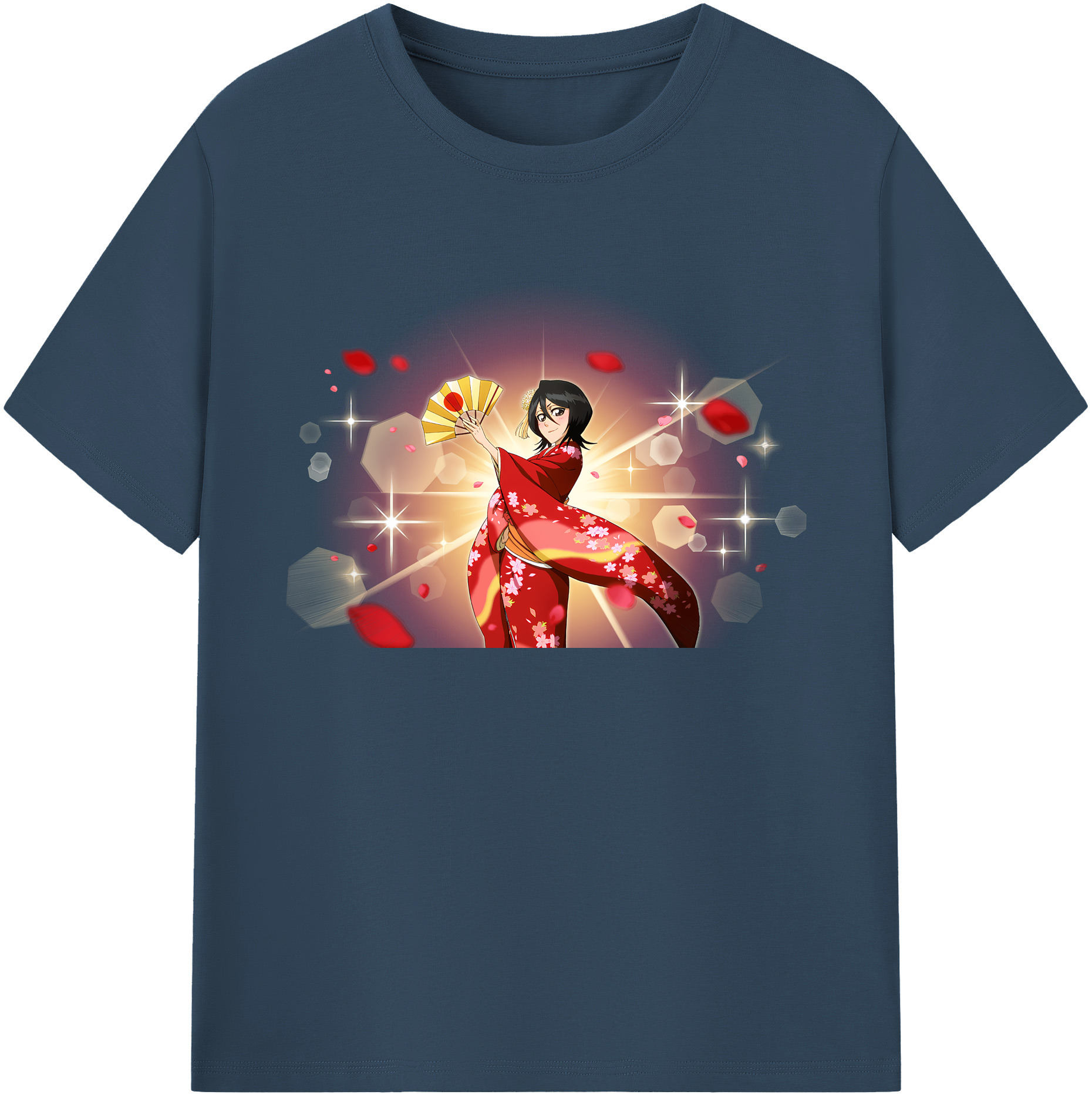 （画像用） ブリーチ 朽木ルキア BLEACH Kuchiki Rukia 綿100％ メンズ半袖Tシャツ｜肌触りやわらか＆通気性