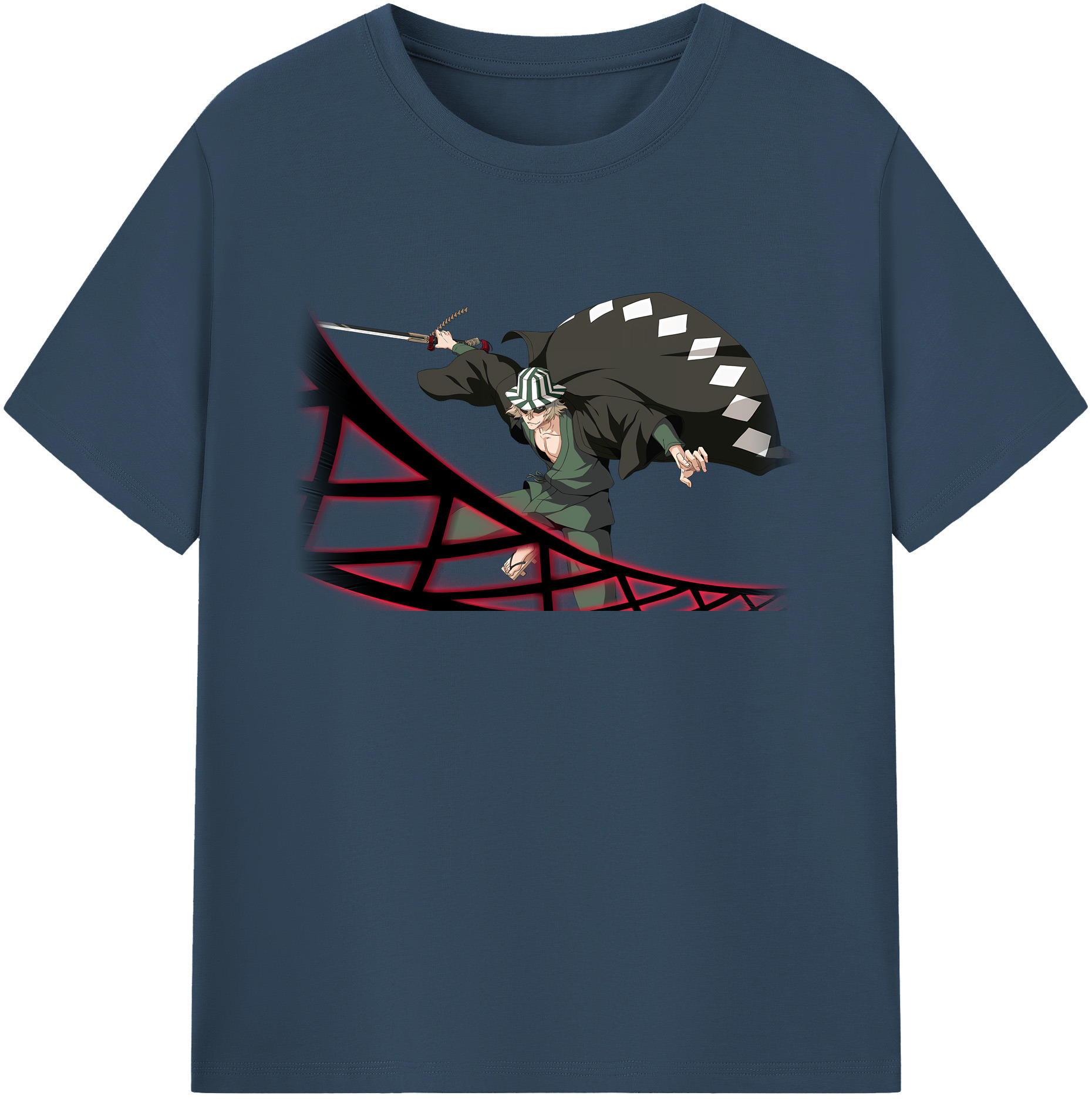 （画像用） "ブリーチ 浦原 喜助（うらはら きすけ） BLEACH Urahara Kisuke " 綿100％ メンズ半袖Tシャツ｜肌触りやわらか＆通気性