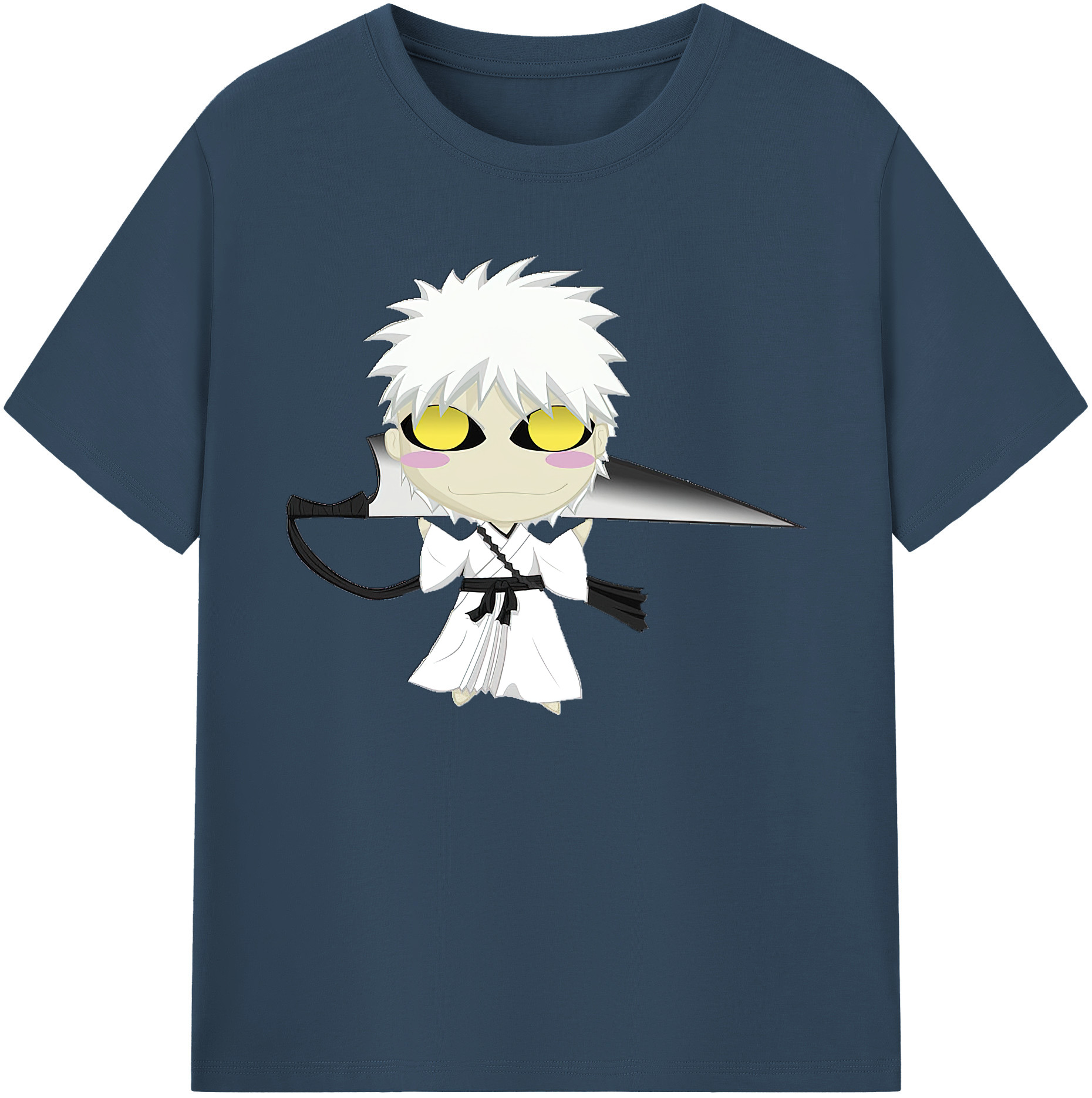 （画像用） ブリーチ 黒崎一護（くろさき いちご）BLEACH Kurosaki Ichigo 綿100％ メンズ半袖Tシャツ｜肌触りやわらか＆通気性