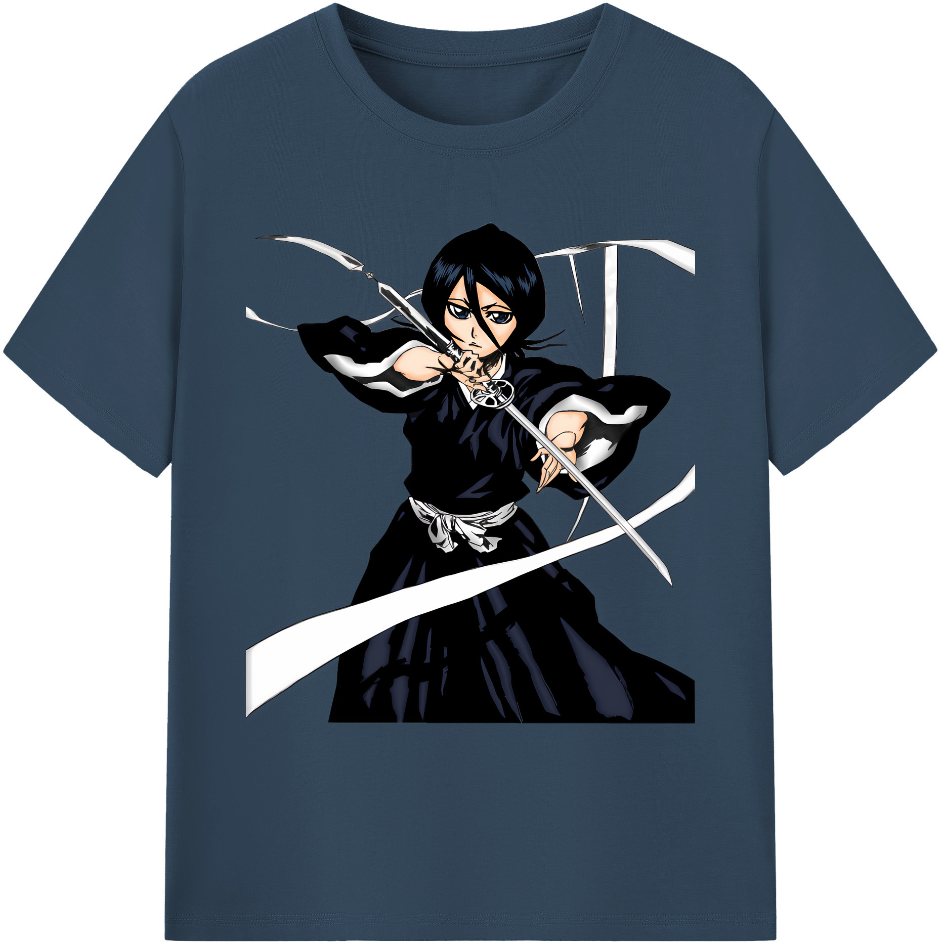（画像用） ブリーチ 朽木ルキア BLEACH Kuchiki Rukia 綿100％ メンズ半袖Tシャツ｜肌触りやわらか＆通気性
