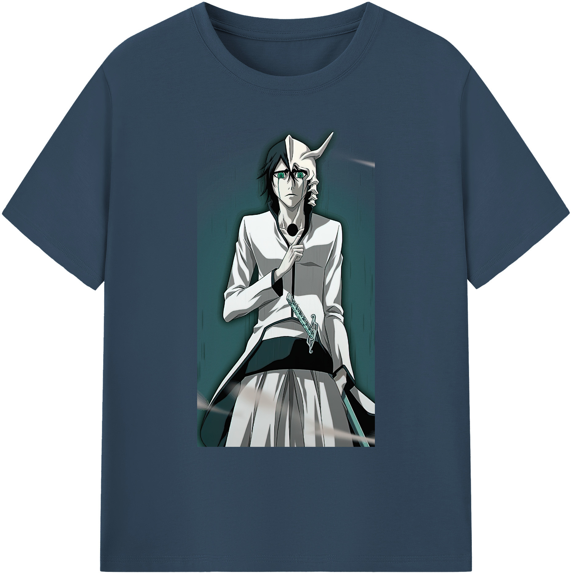 （画像用） ブリーチ ウルキオラ·シファー BLEACH Ulquiorra cifer 綿100％ メンズ半袖Tシャツ｜肌触りやわらか＆通気性