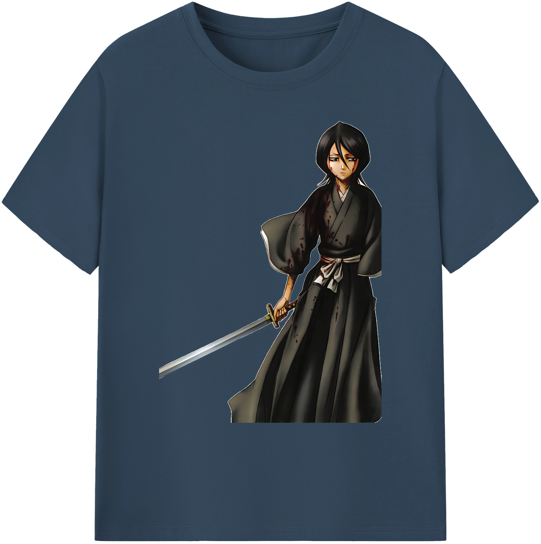 （画像用） ブリーチ 朽木ルキア BLEACH Kuchiki Rukia 綿100％ メンズ半袖Tシャツ｜肌触りやわらか＆通気性