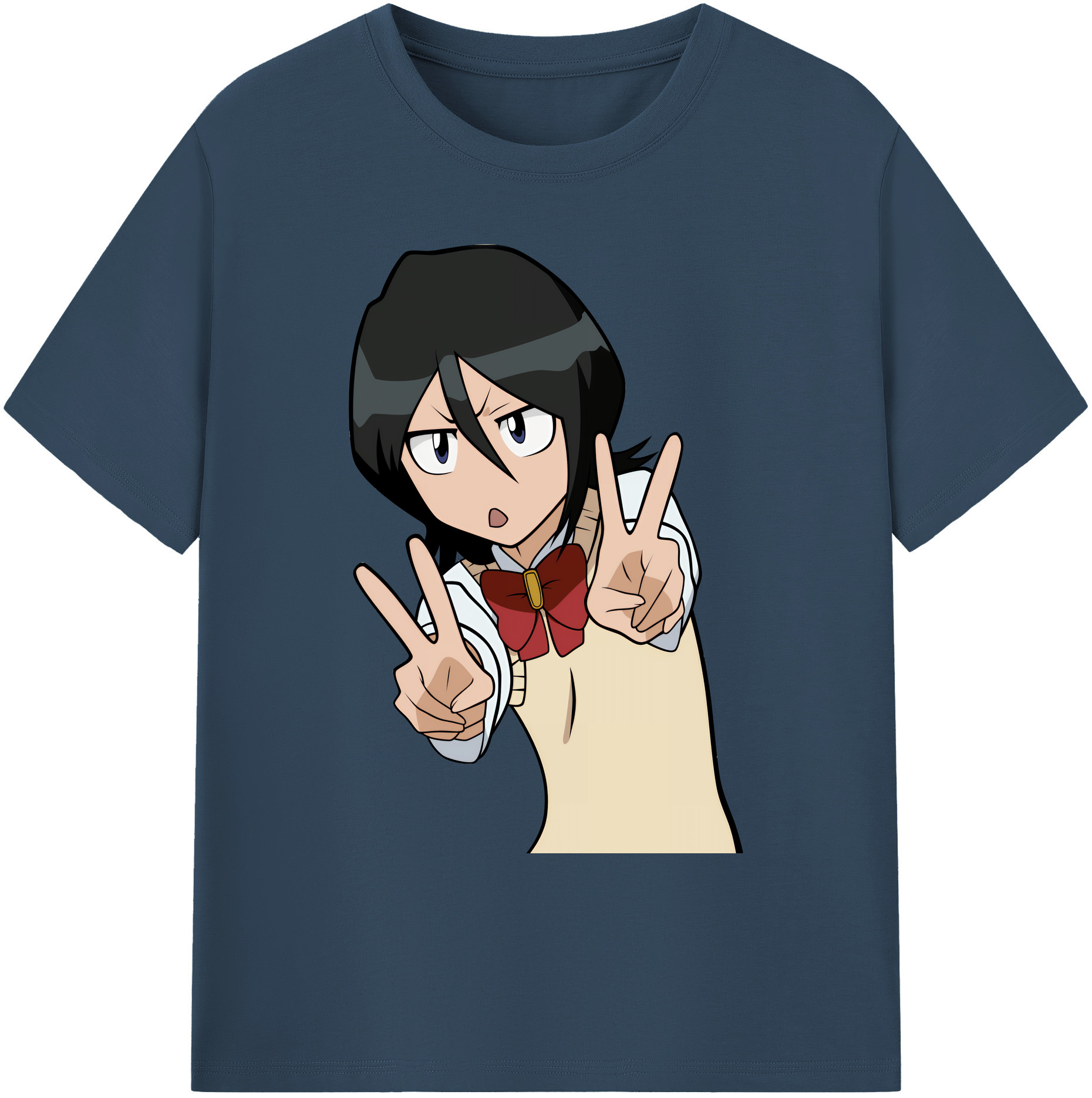 （画像用） ブリーチ 朽木ルキア BLEACH Kuchiki Rukia 綿100％ メンズ半袖Tシャツ｜肌触りやわらか＆通気性