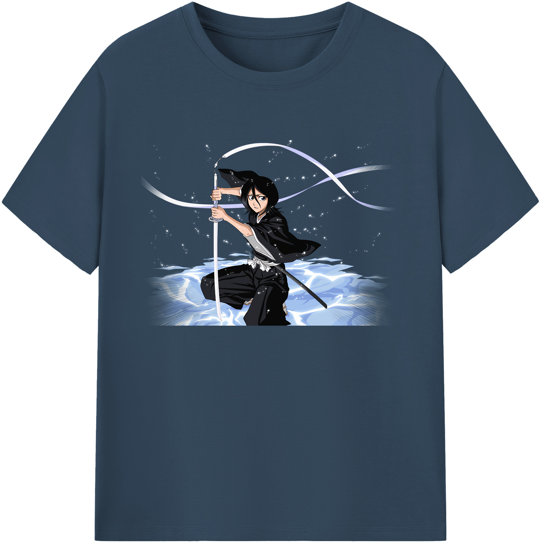 （画像用） ブリーチ 朽木ルキア BLEACH Kuchiki Rukia 綿100％ メンズ半袖Tシャツ｜肌触りやわらか＆通気性