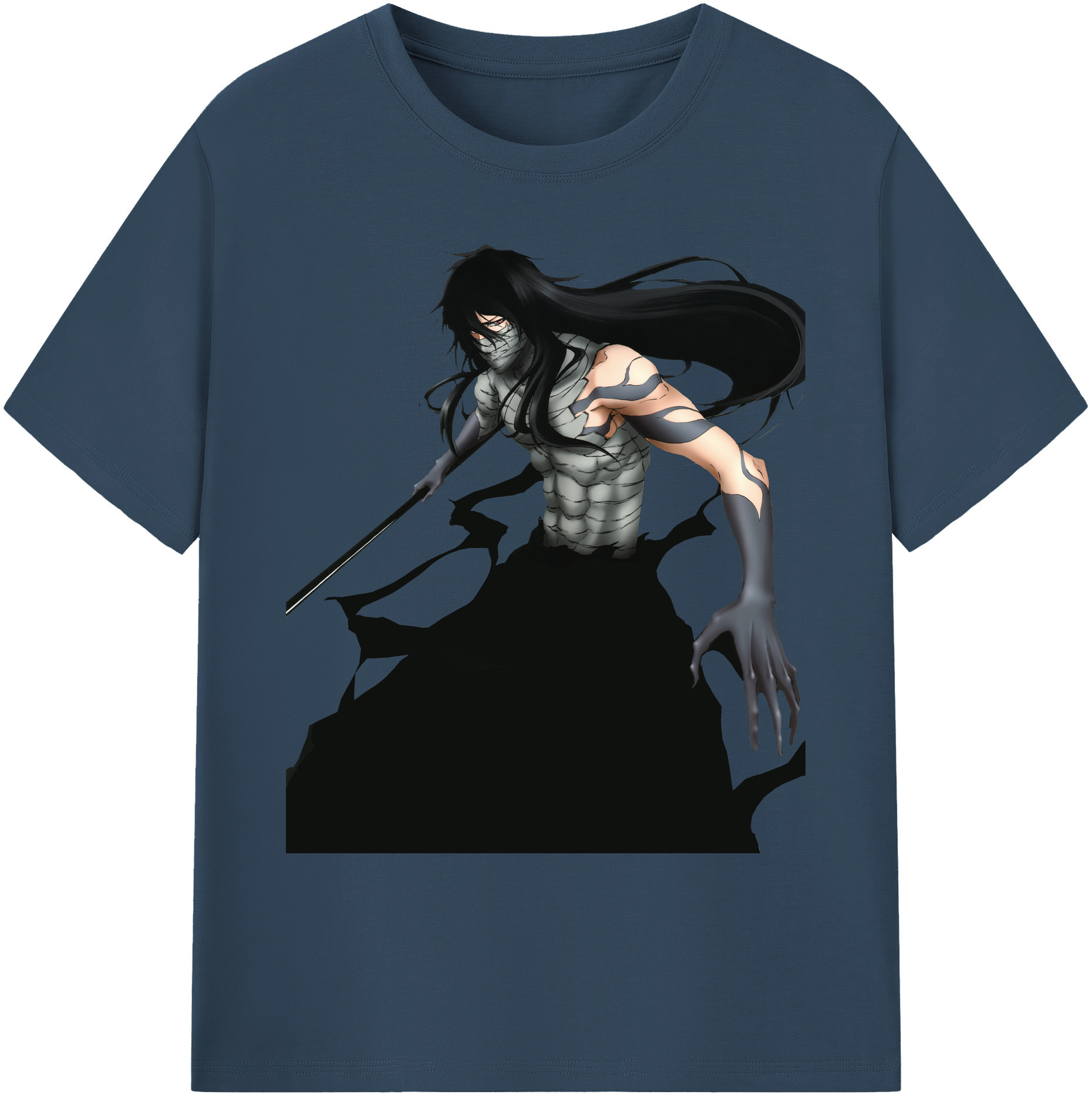 （画像用） ブリーチ 黒崎一護（くろさき いちご）BLEACH Kurosaki Ichigo 綿100％ メンズ半袖Tシャツ｜肌触りやわらか＆通気性