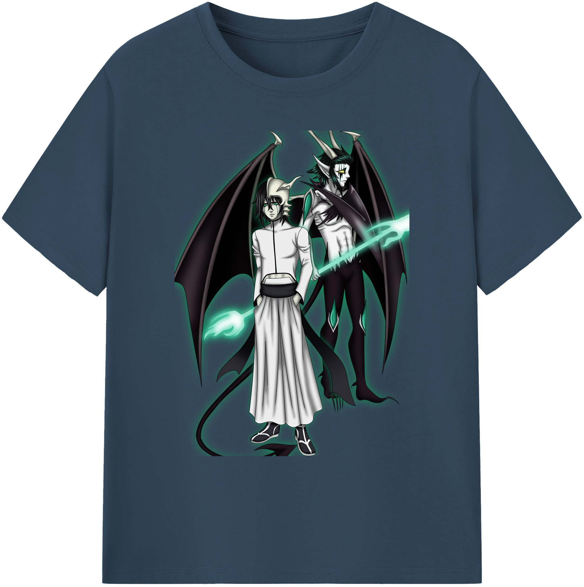 （画像用） ブリーチ ウルキオラ·シファー BLEACH Ulquiorra cifer 綿100％ メンズ半袖Tシャツ｜肌触りやわらか＆通気性