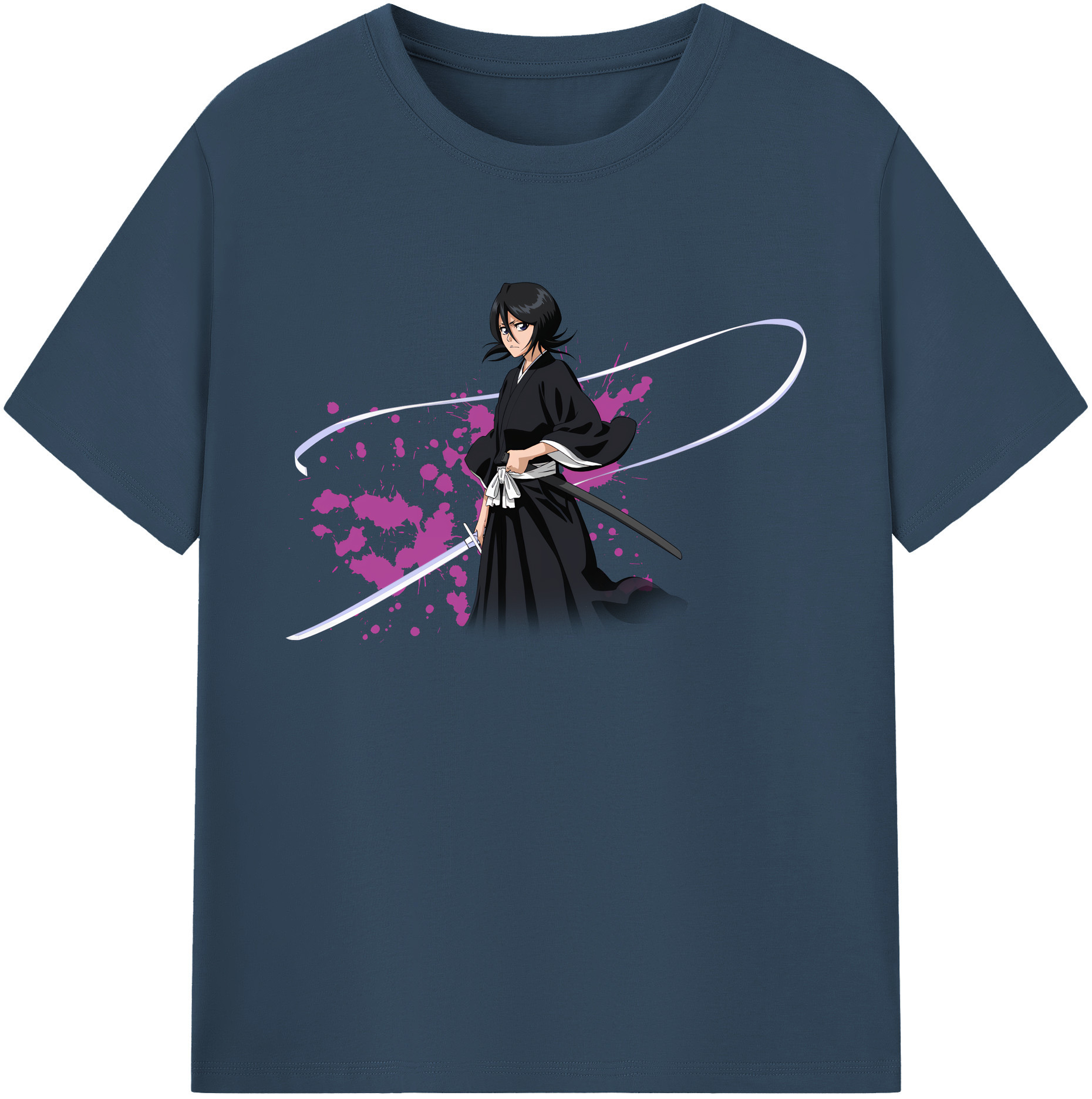 （画像用） ブリーチ 朽木ルキア BLEACH Kuchiki Rukia 綿100％ メンズ半袖Tシャツ｜肌触りやわらか＆通気性