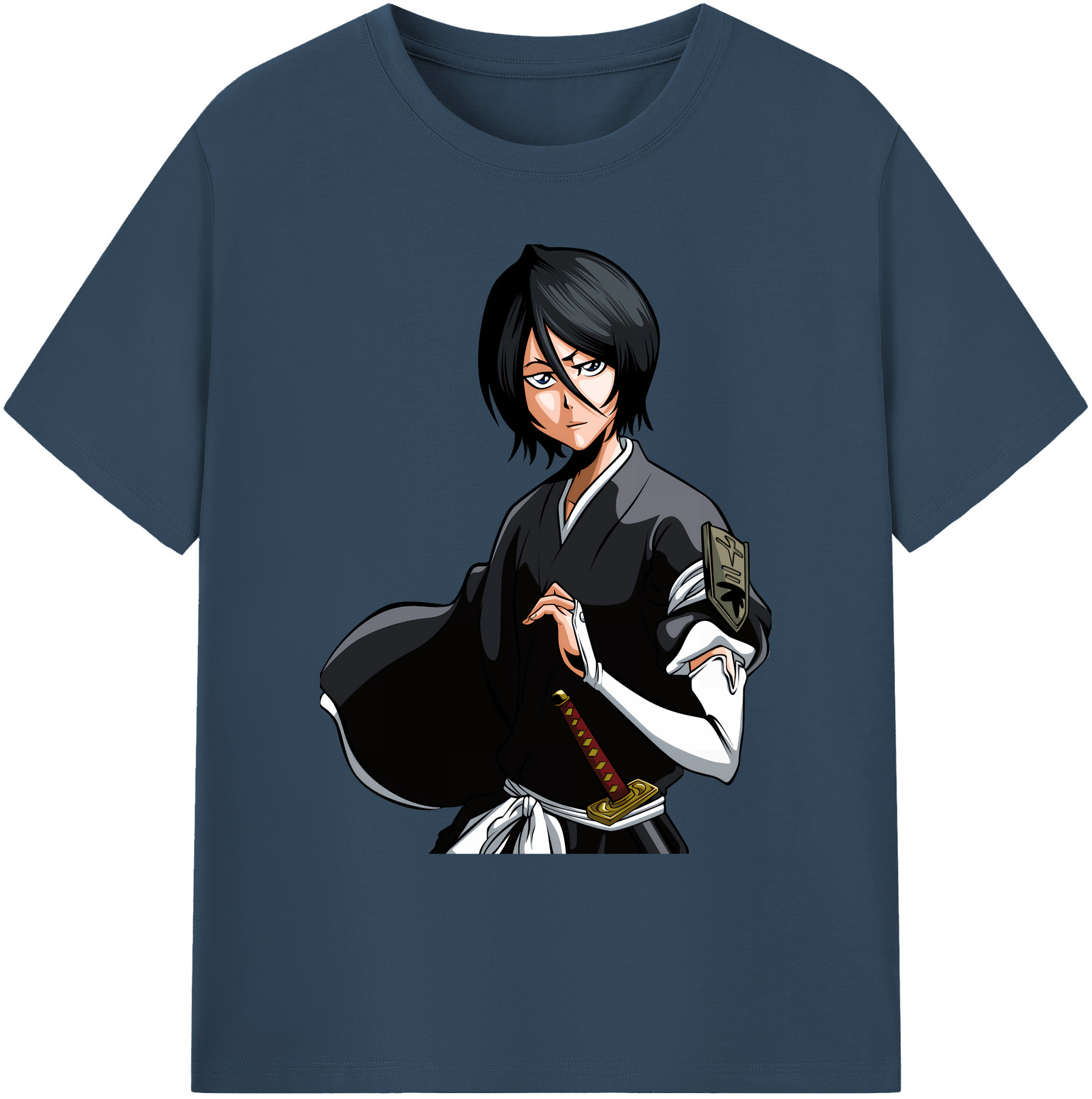 （画像用） ブリーチ 朽木ルキア BLEACH Kuchiki Rukia 綿100％ メンズ半袖Tシャツ｜肌触りやわらか＆通気性