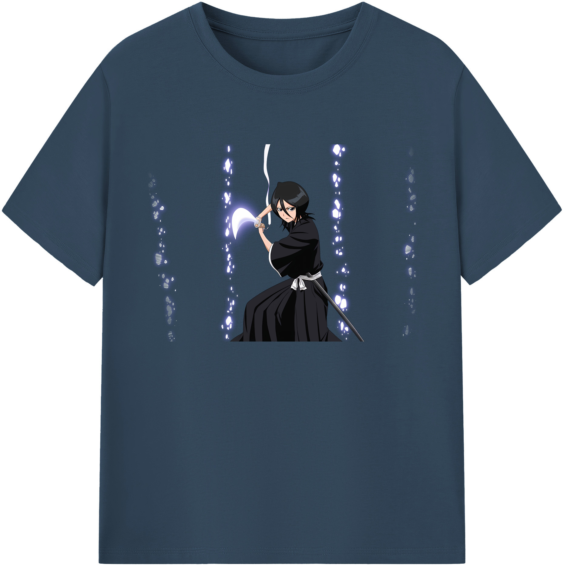 （画像用） ブリーチ 朽木ルキア BLEACH Kuchiki Rukia 綿100％ メンズ半袖Tシャツ｜肌触りやわらか＆通気性