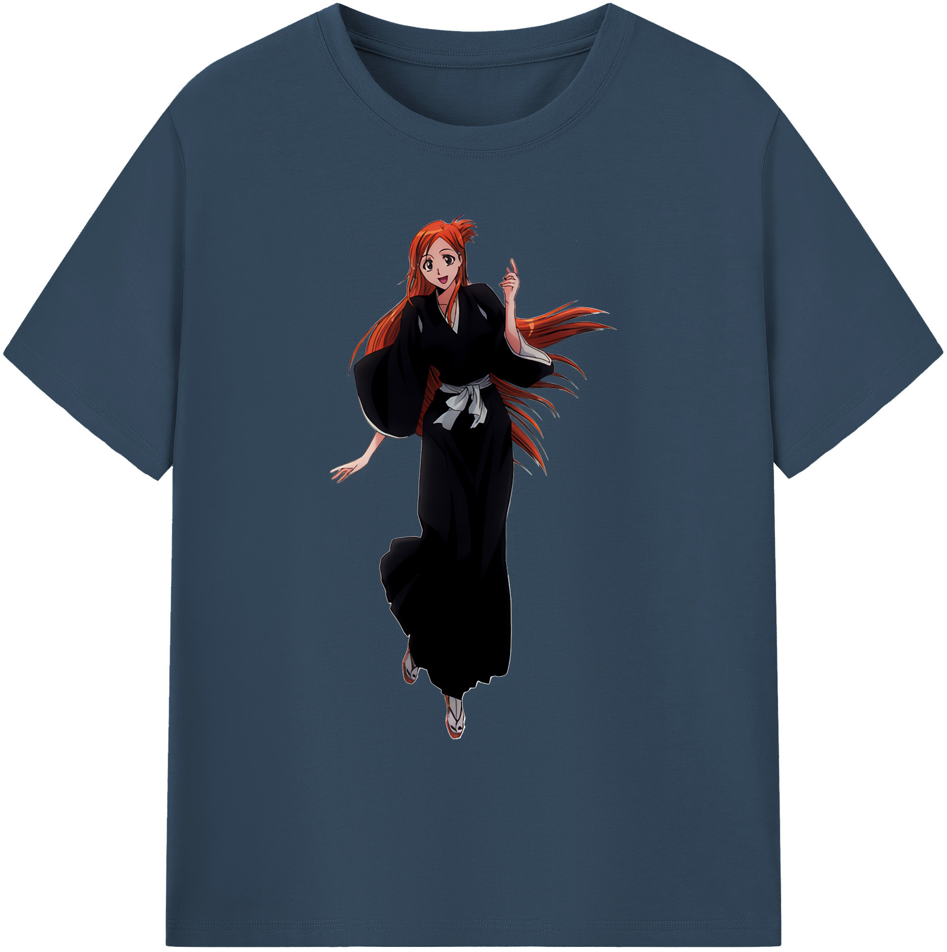 （画像用） ブリーチ 井上織姫（いのうえおりひめ） BLEACH Inoue Orihime 綿100％ メンズ半袖Tシャツ｜肌触りやわらか＆通気性