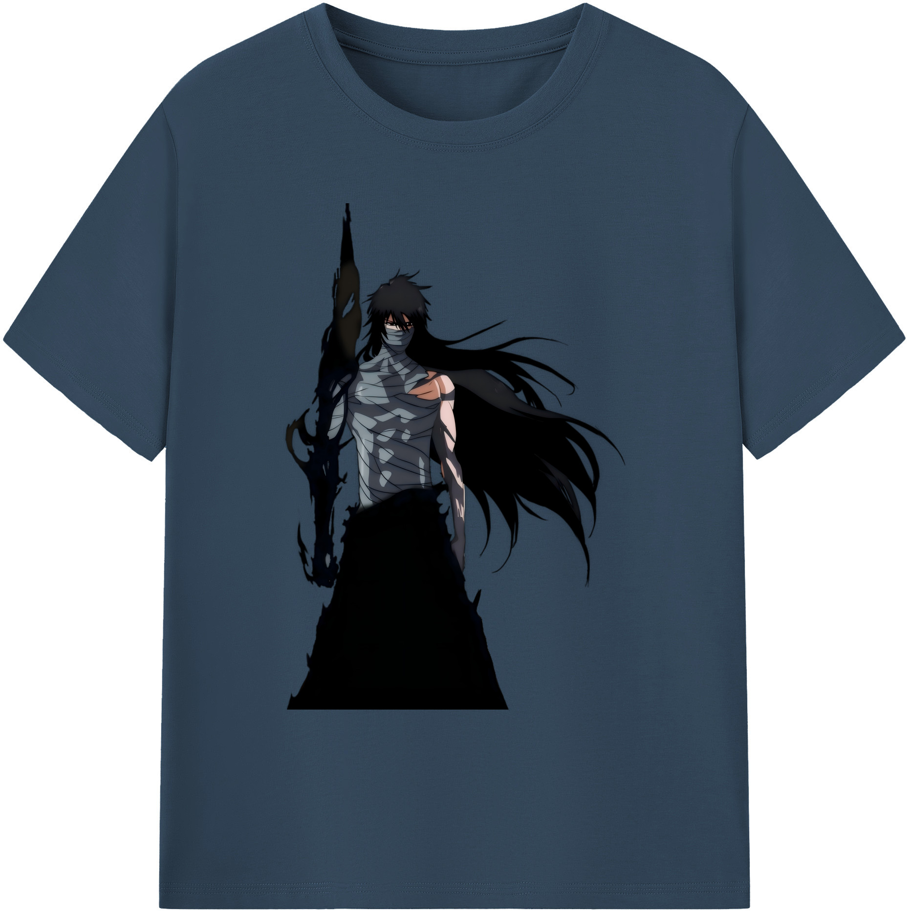 （画像用） ブリーチ 黒崎一護（くろさき いちご）BLEACH Kurosaki Ichigo 綿100％ メンズ半袖Tシャツ｜肌触りやわらか＆通気性