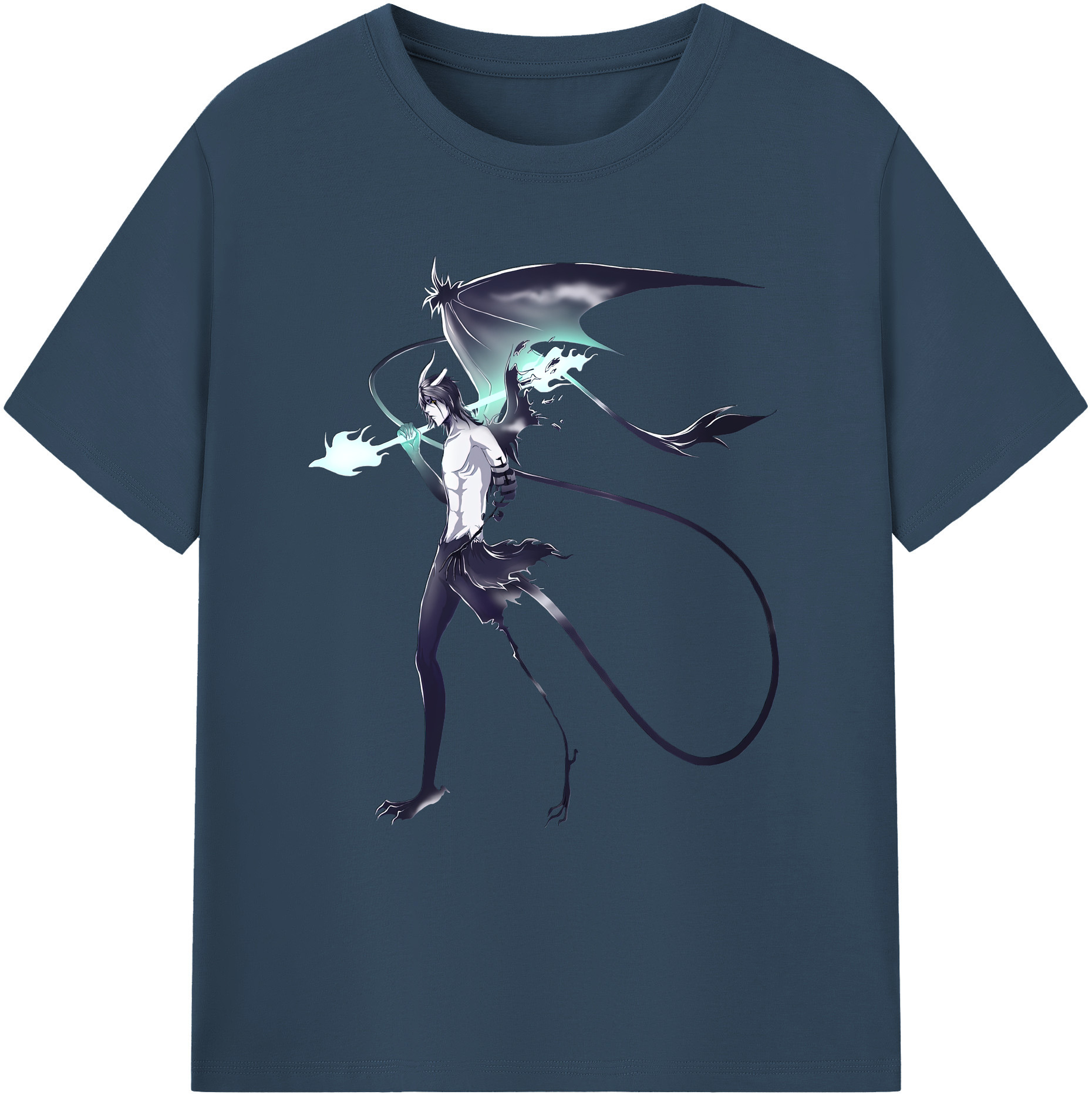 （画像用） ブリーチ ウルキオラ·シファー BLEACH Ulquiorra cifer 綿100％ メンズ半袖Tシャツ｜肌触りやわらか＆通気性