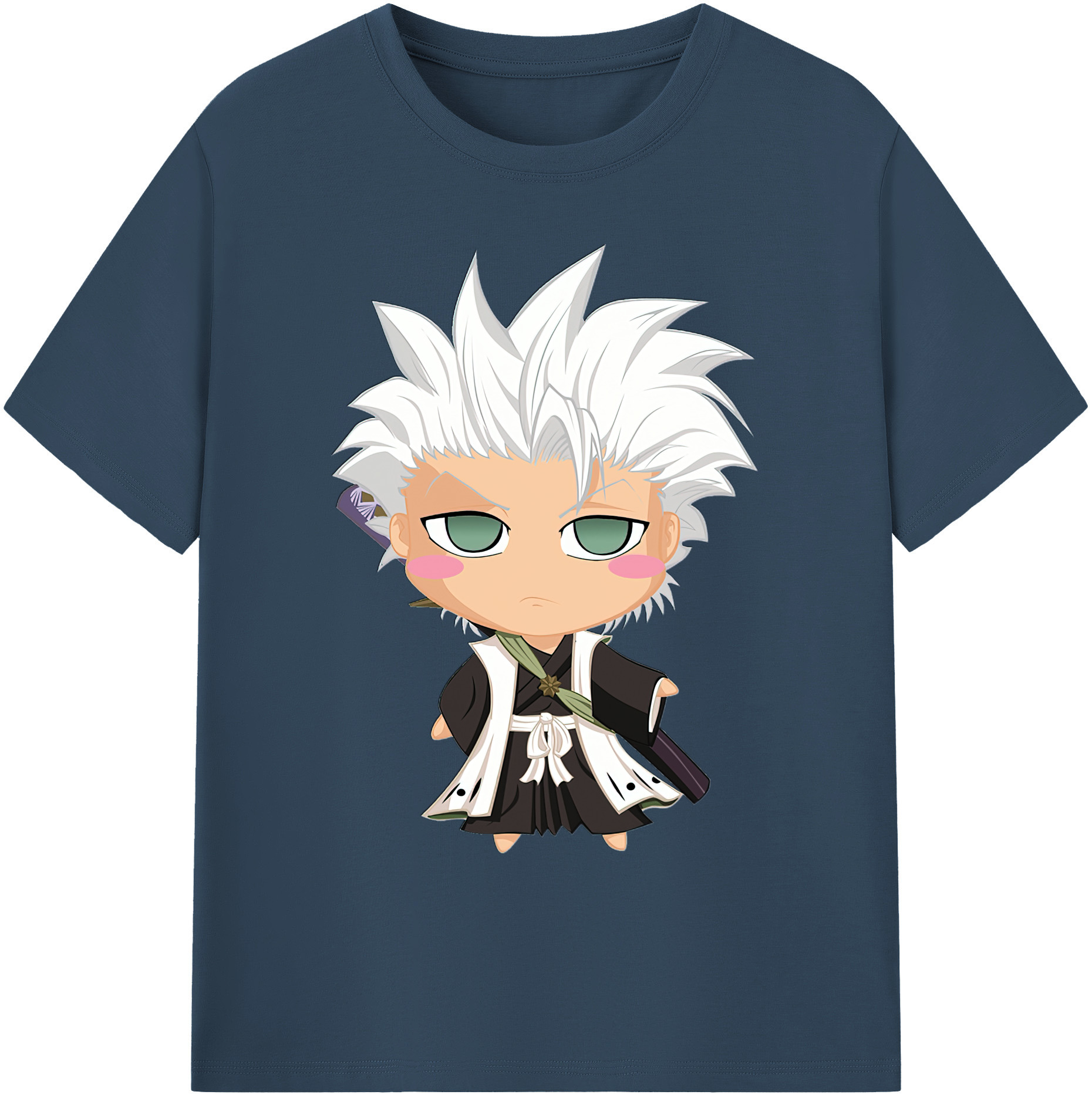 （画像用） ブリーチ 日番谷冬獅郎（ひつがや とうしろう） BLEACH Hitsugaya Toushirou 綿100％ メンズ半袖Tシャツ｜肌触りやわらか＆通気性