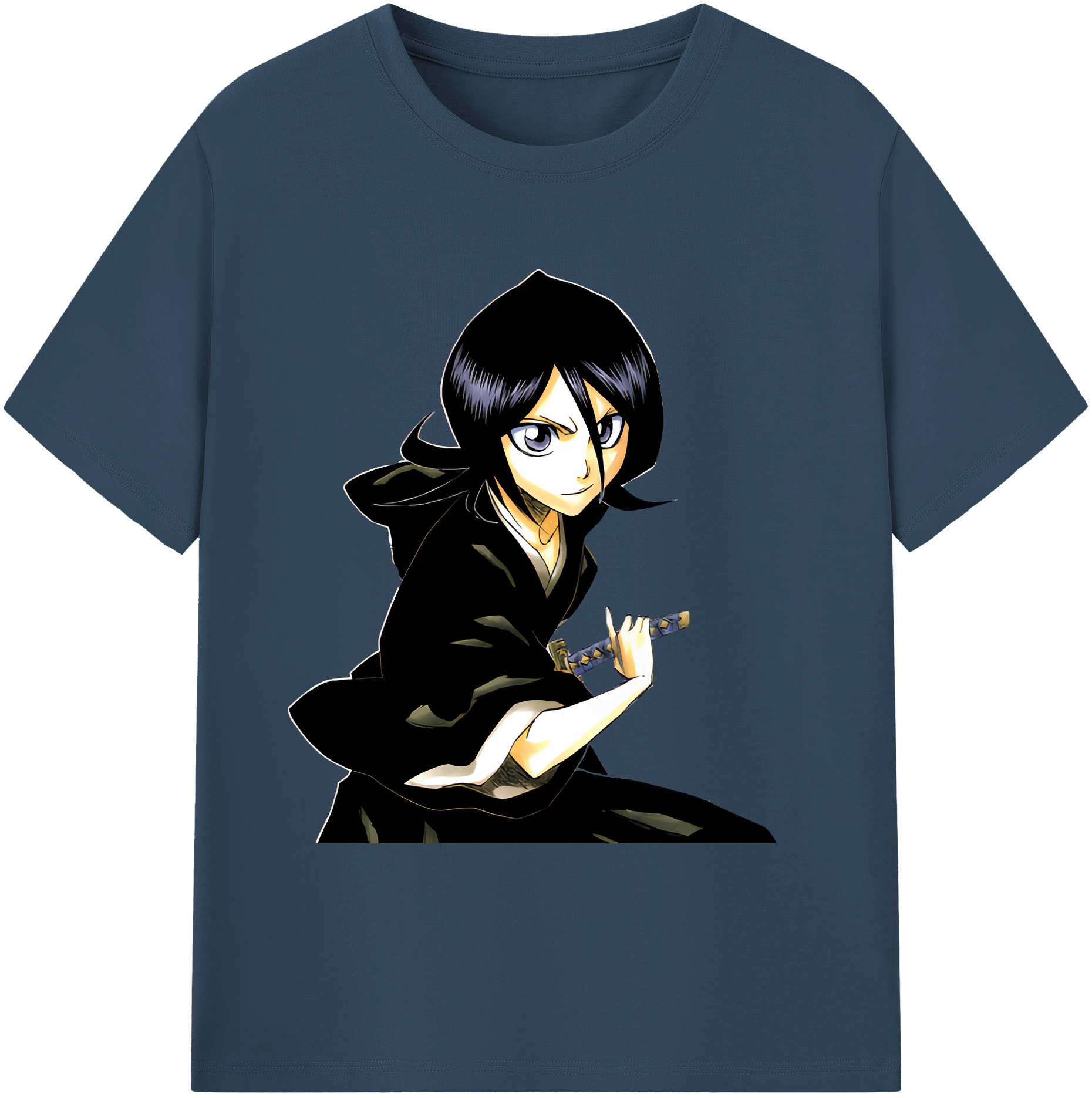 （画像用） ブリーチ 朽木ルキア BLEACH Kuchiki Rukia 綿100％ メンズ半袖Tシャツ｜肌触りやわらか＆通気性