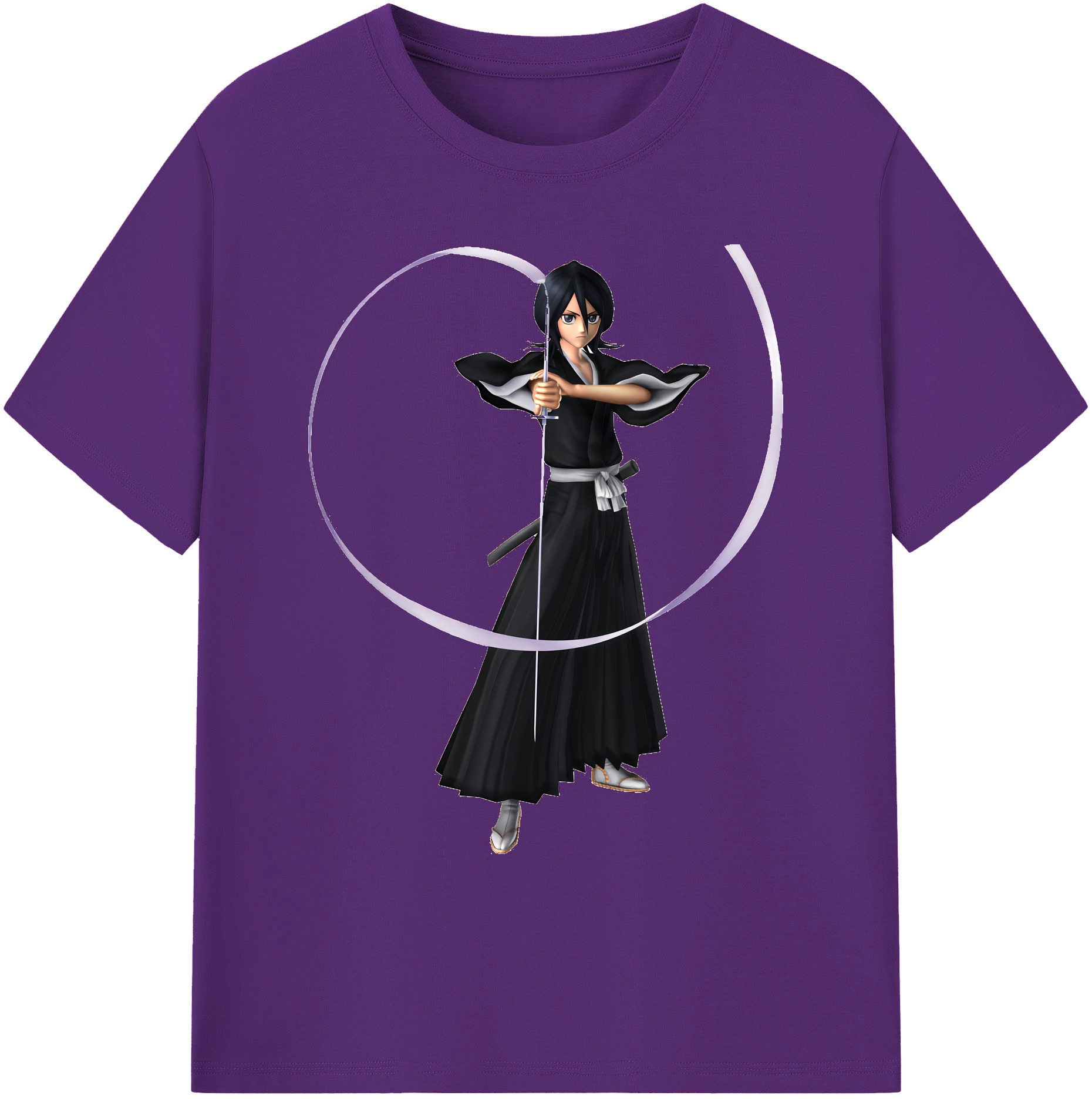 （画像用） ブリーチ 朽木ルキア BLEACH Kuchiki Rukia 綿100％ メンズ半袖Tシャツ｜肌触りやわらか＆通気性