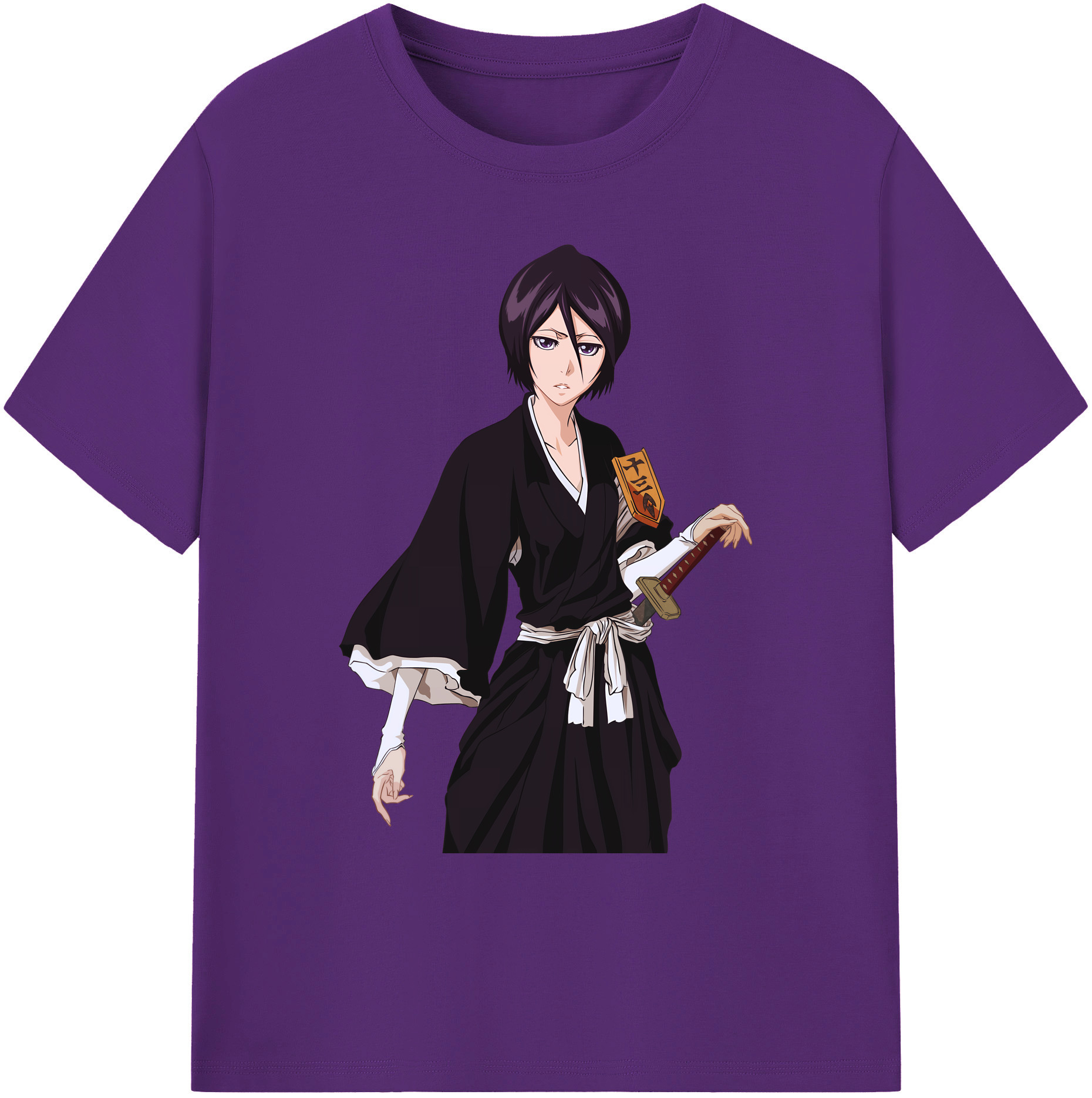 （画像用） ブリーチ 朽木ルキア BLEACH Kuchiki Rukia 綿100％ メンズ半袖Tシャツ｜肌触りやわらか＆通気性