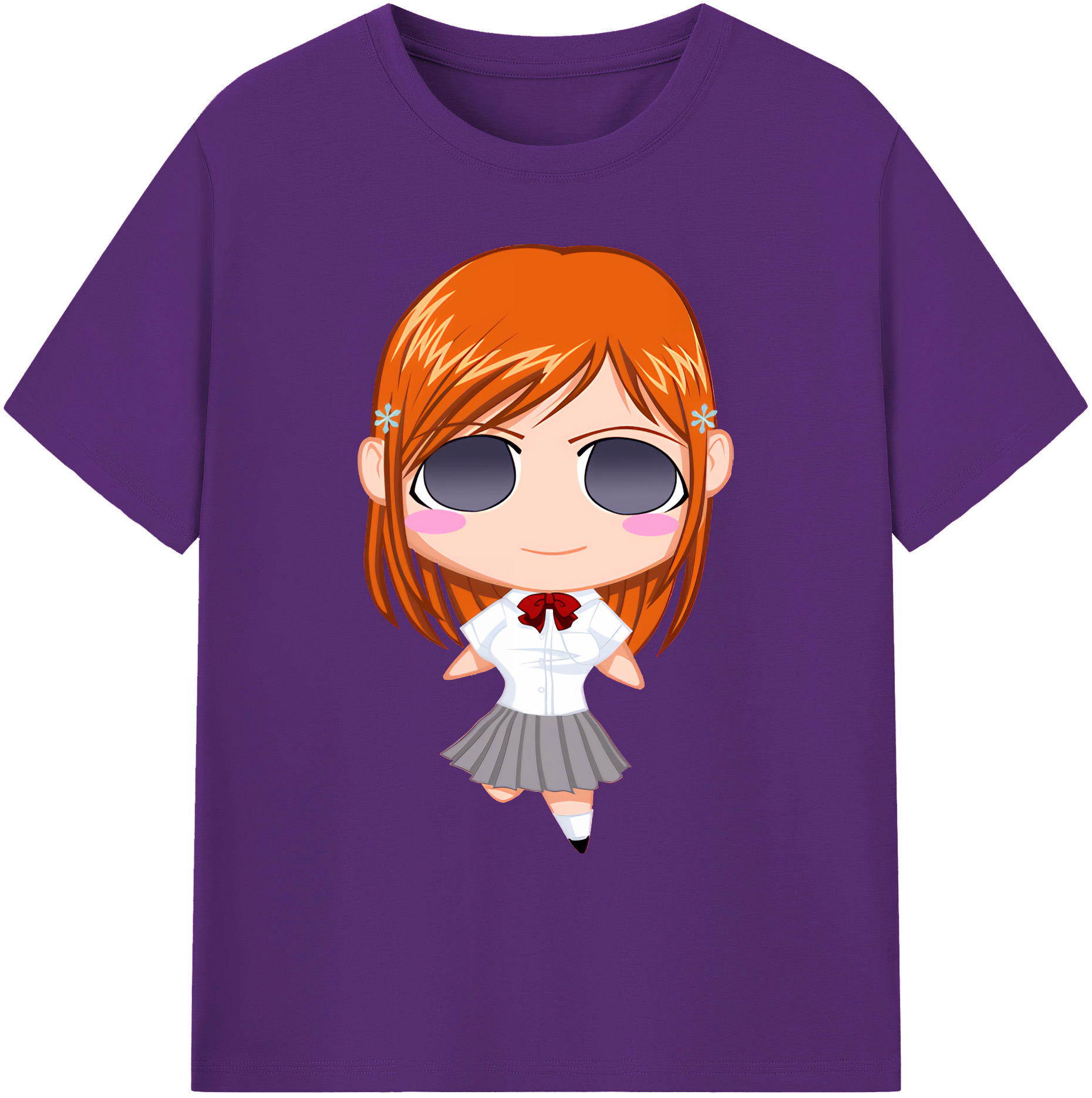 （画像用） ブリーチ 井上織姫（いのうえおりひめ） BLEACH Inoue Orihime 綿100％ メンズ半袖Tシャツ｜肌触りやわらか＆通気性