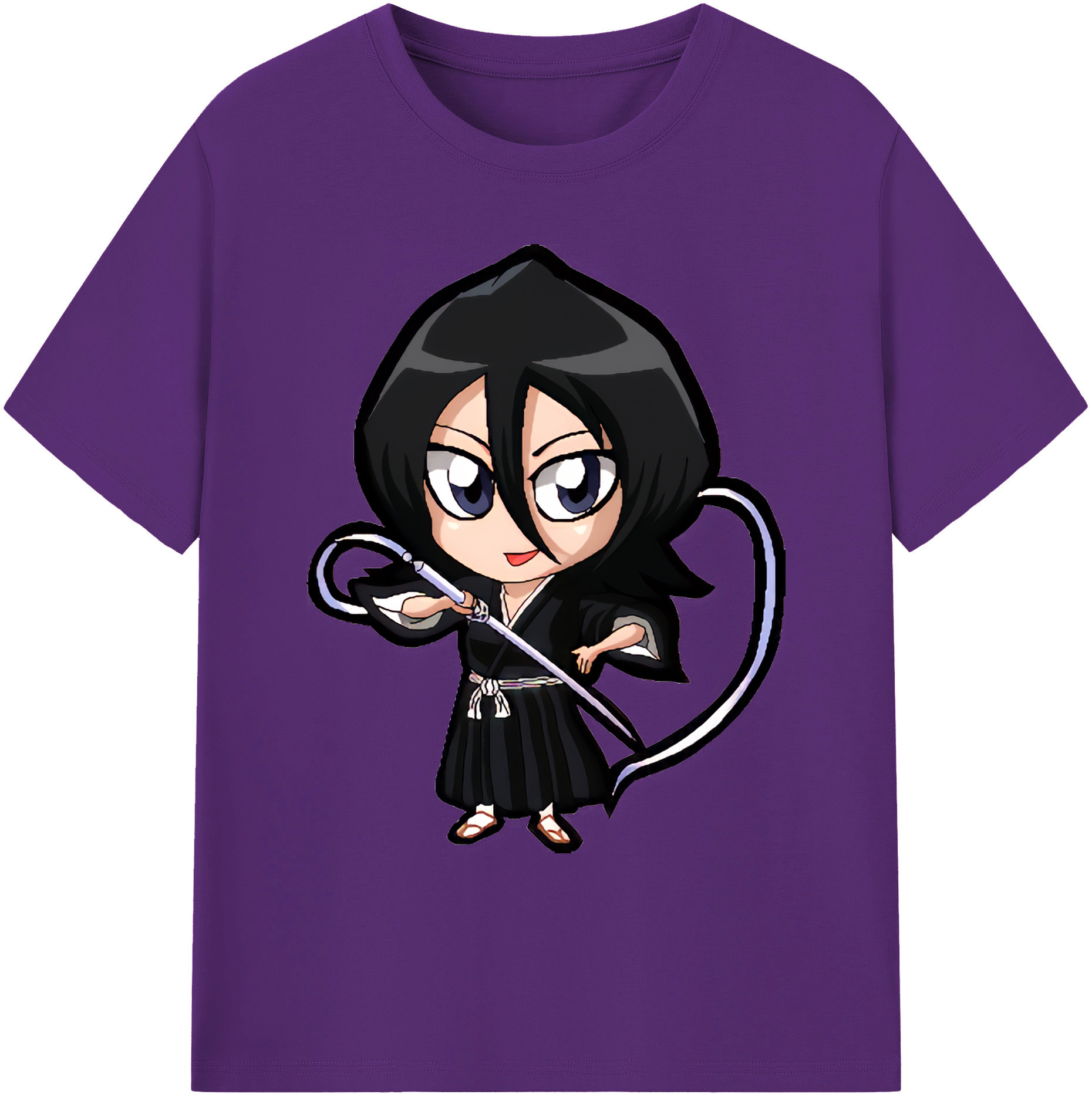 （画像用） ブリーチ 朽木ルキア BLEACH Kuchiki Rukia 綿100％ メンズ半袖Tシャツ｜肌触りやわらか＆通気性