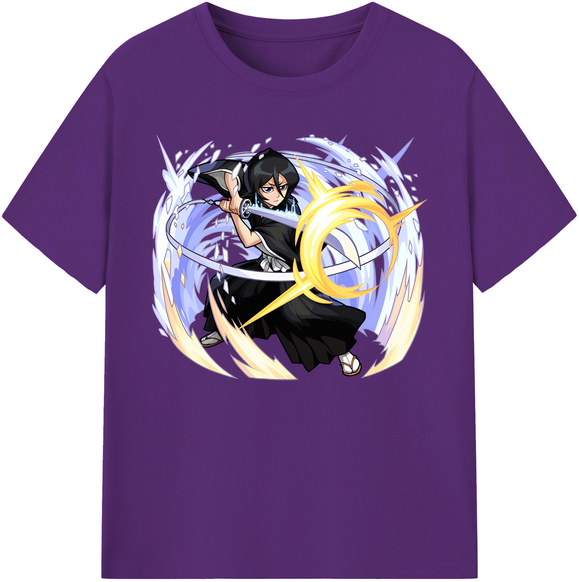 （画像用） ブリーチ 朽木ルキア BLEACH Kuchiki Rukia 綿100％ メンズ半袖Tシャツ｜肌触りやわらか＆通気性
